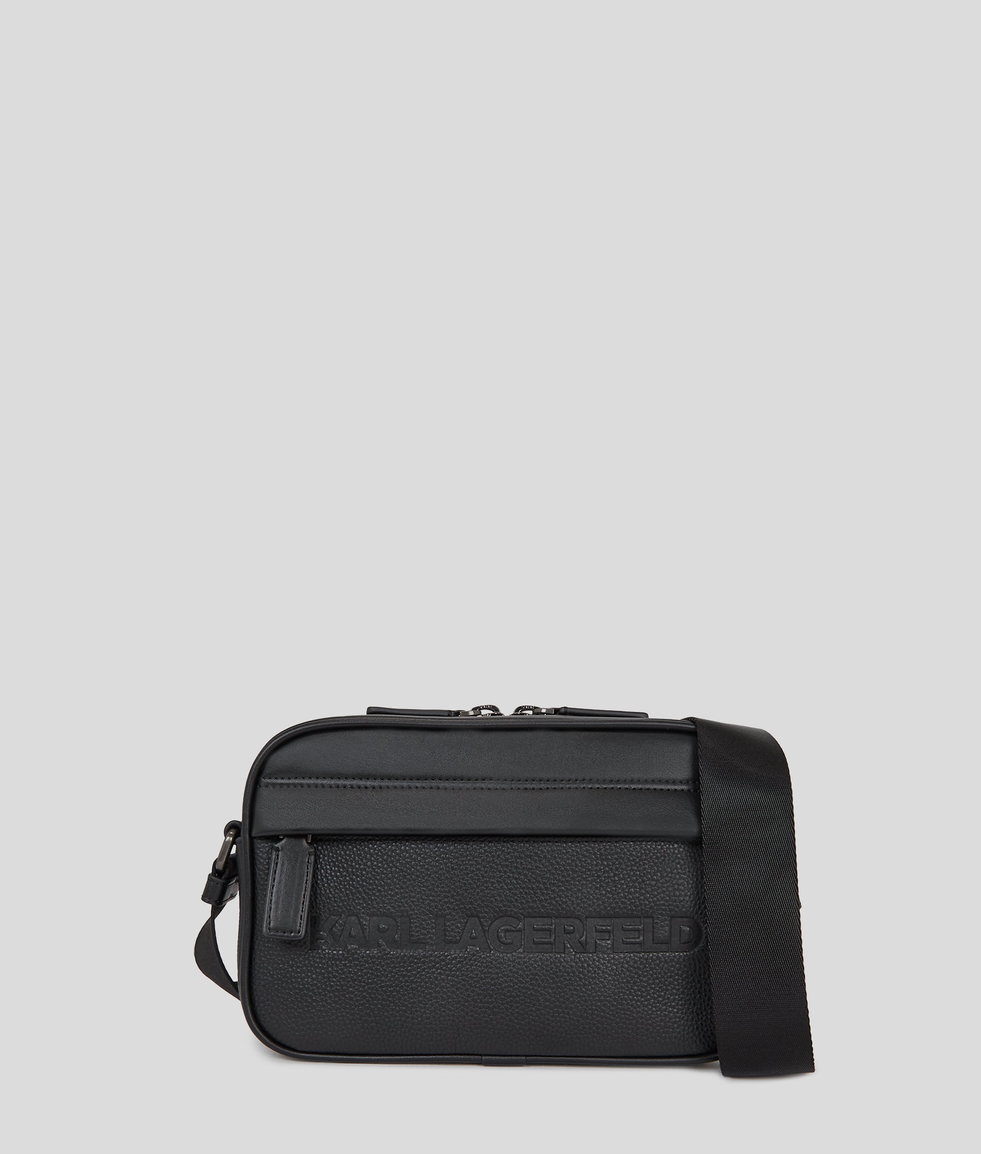 SAC BANDOULIÈRE K/ESSENTIAL EN CUIR Noir Homme KARL LAGERFELD
