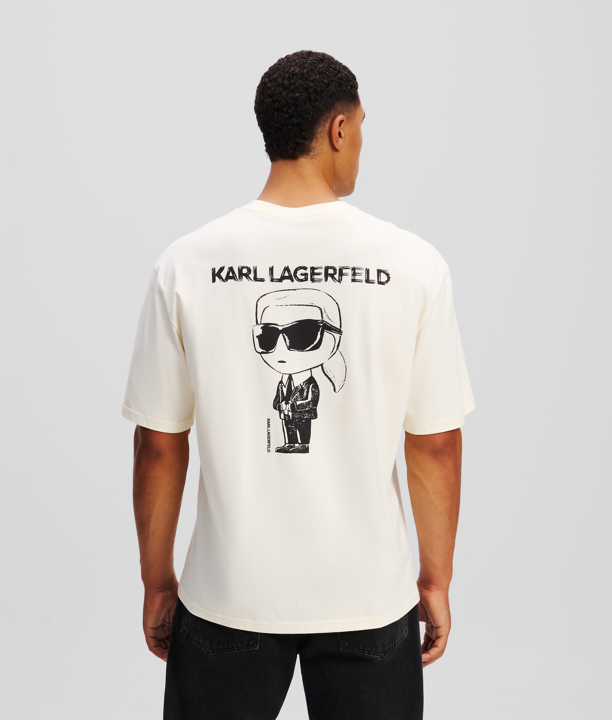 CAMISETA IKON Cannoli Crema Hombre KARL LAGERFELD