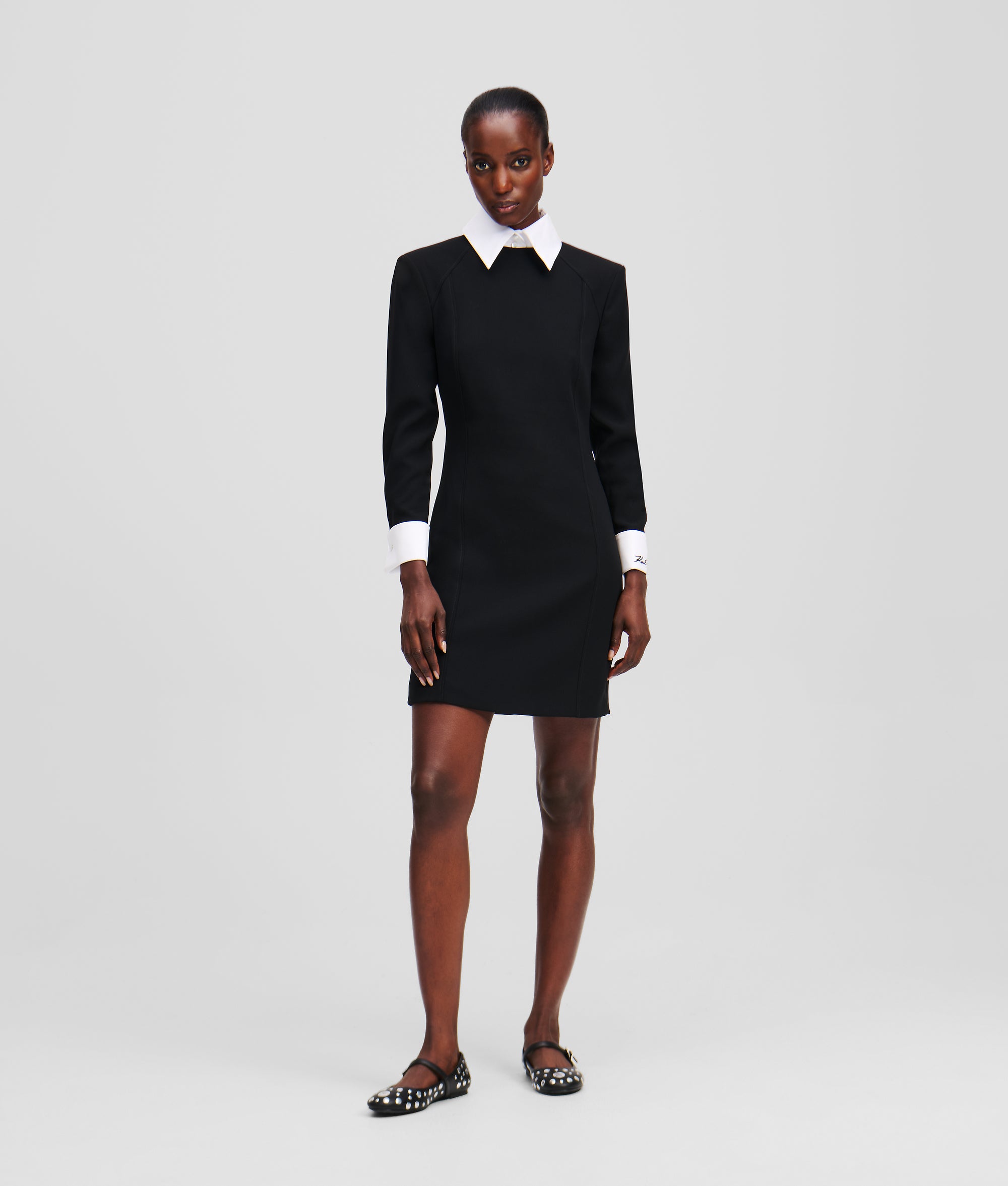 White collar dress | Black | Women | KARL LAGERFELD | Page 1 White collar dress | Black | Women | KARL LAGERFELD | Page 1