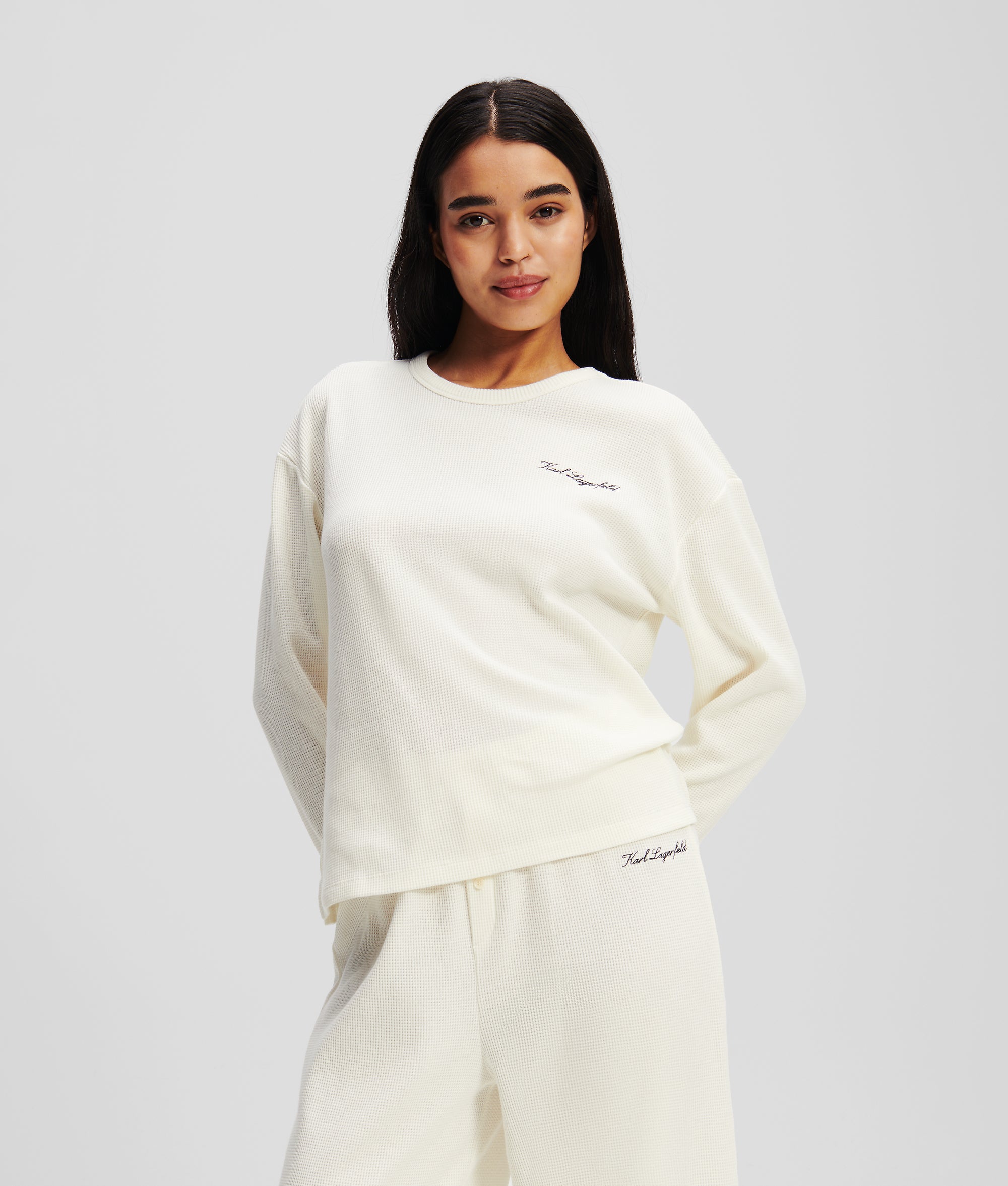HOTEL KARL PAJAMA SET Cannoli Cream Women KARL LAGERFELD
