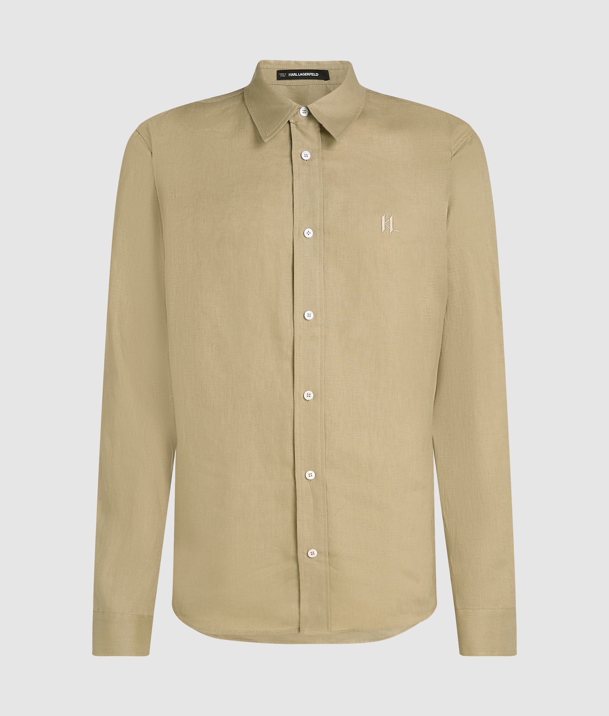 Monogram linen shirt | Twill | Men