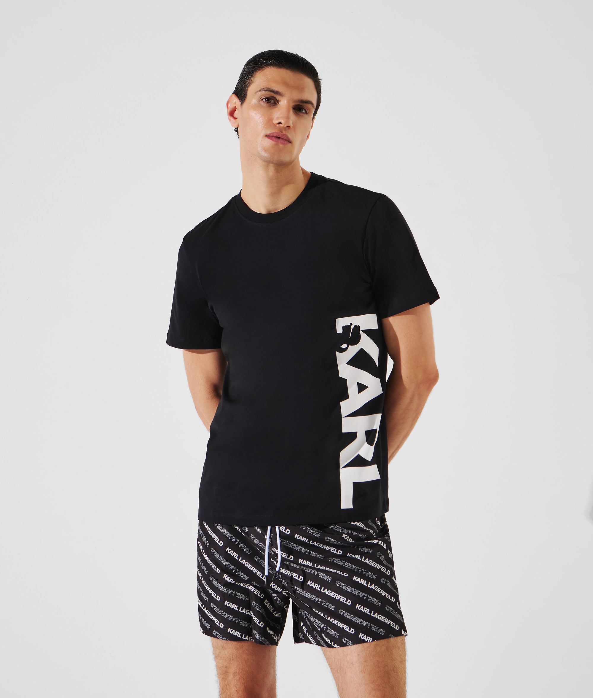CAMISETA PLAYERA CON LOGO Negro Hombre KARL LAGERFELD