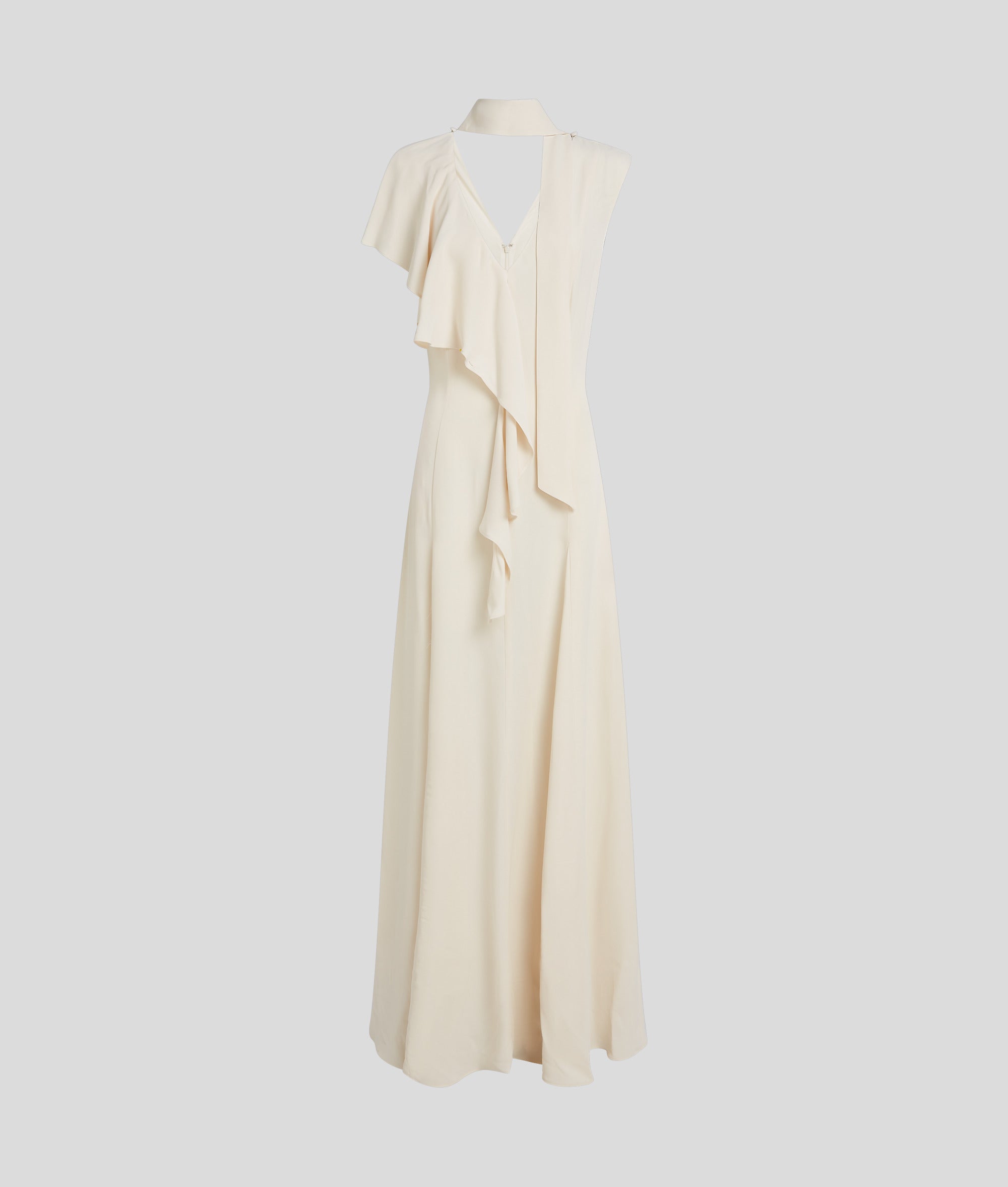 karl lagerfeld white dress Tie-waist Midi Shirt and a ruffled trim K/Signature beach shirt dress |