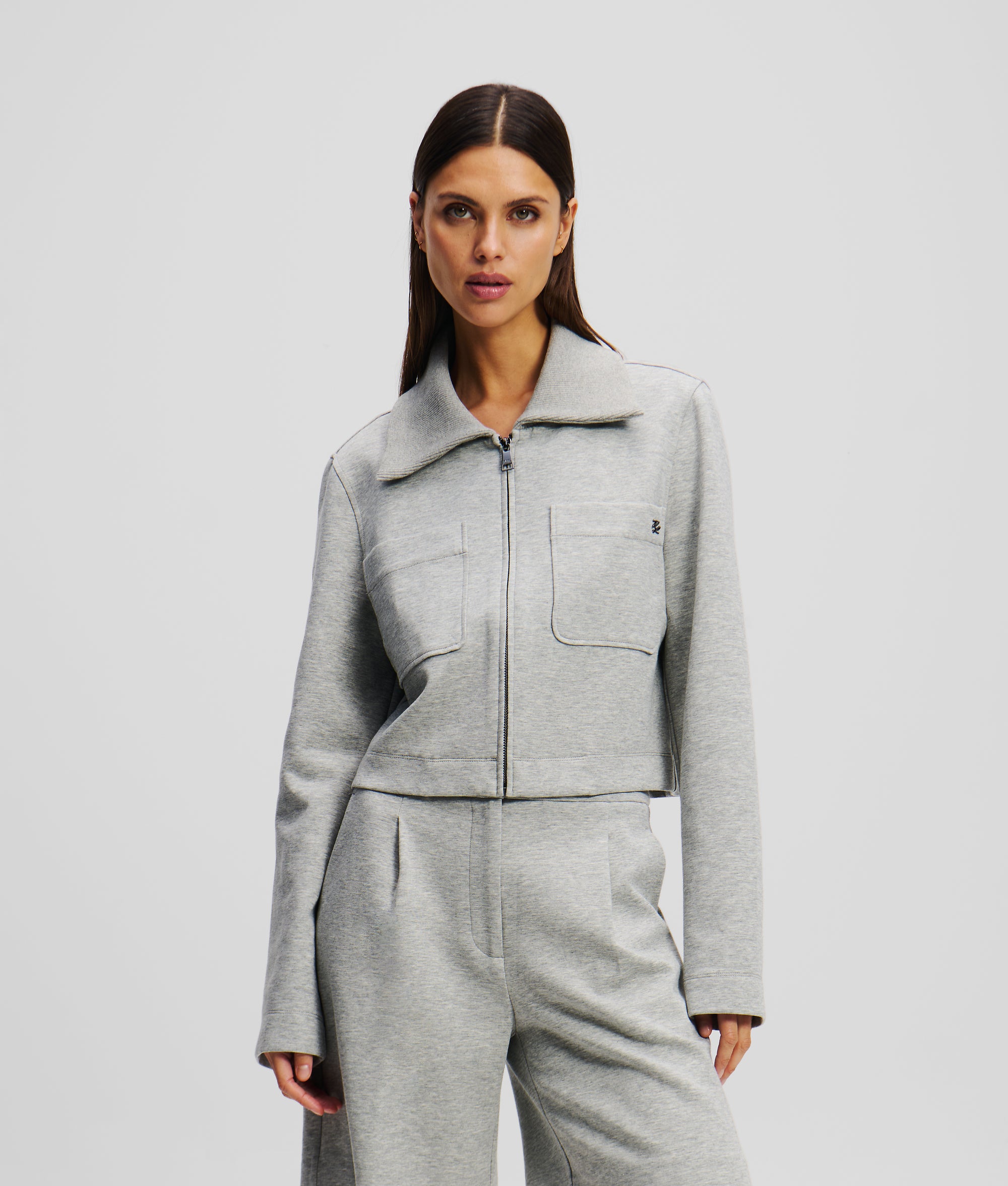 ヘビーウェイト ジャージ ジャケット | ライトグレー メランジ