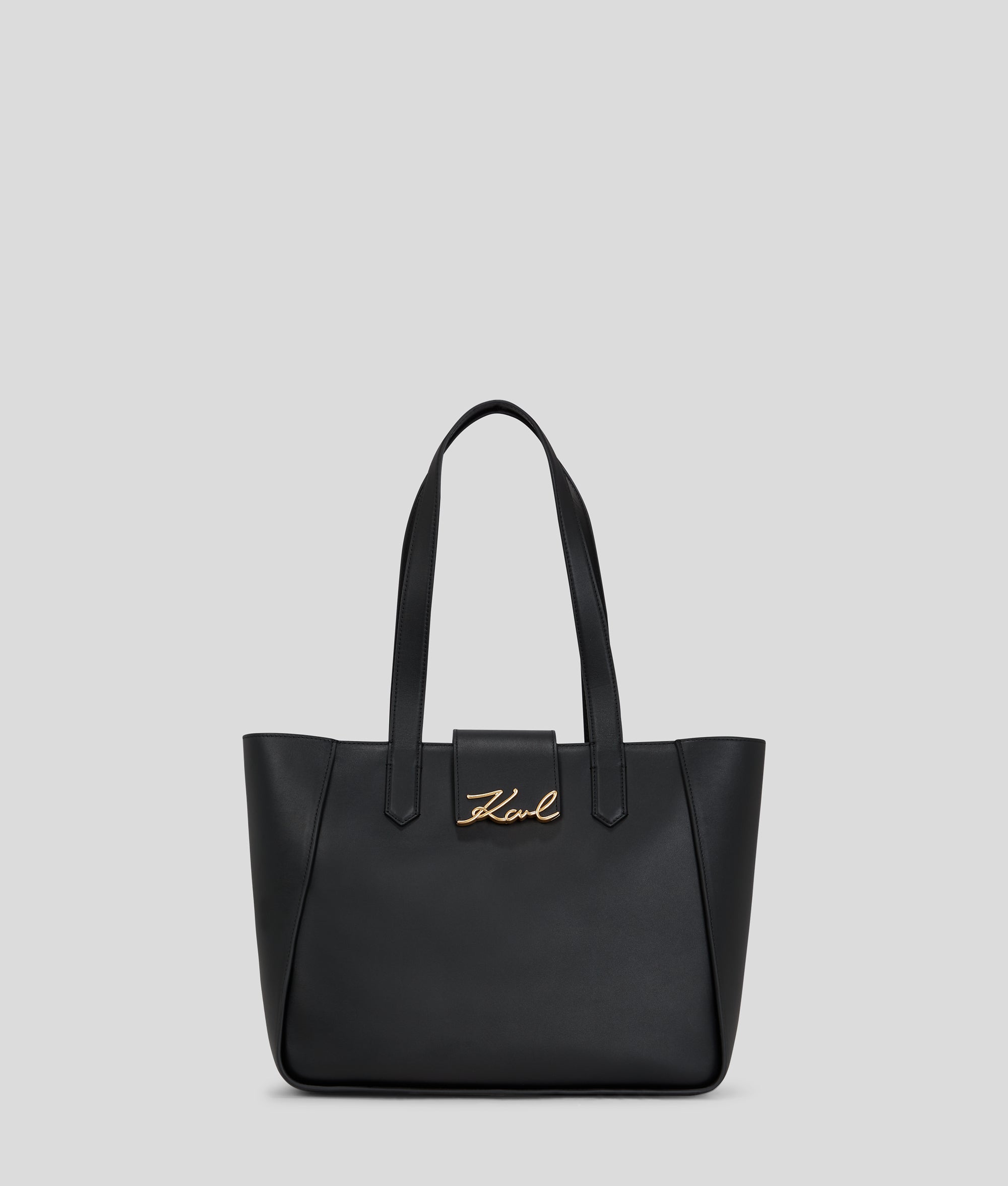 K/SIGNATURE MEDIUM TOTE BAG Noir/Or Femme KARL LAGERFELD