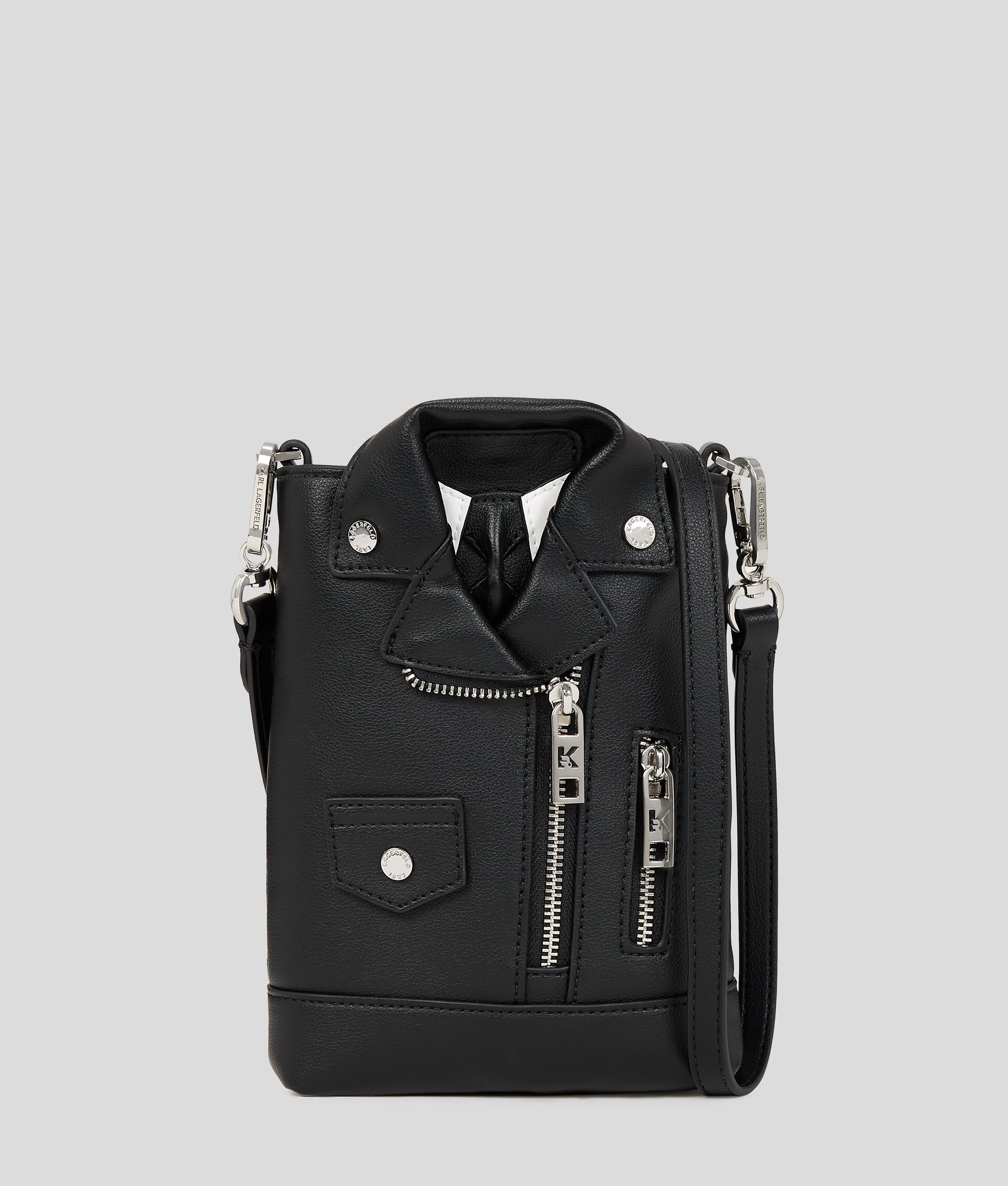 IKON BIKER JACKET CROSSBODY BAG Black Women KARL LAGERFELD