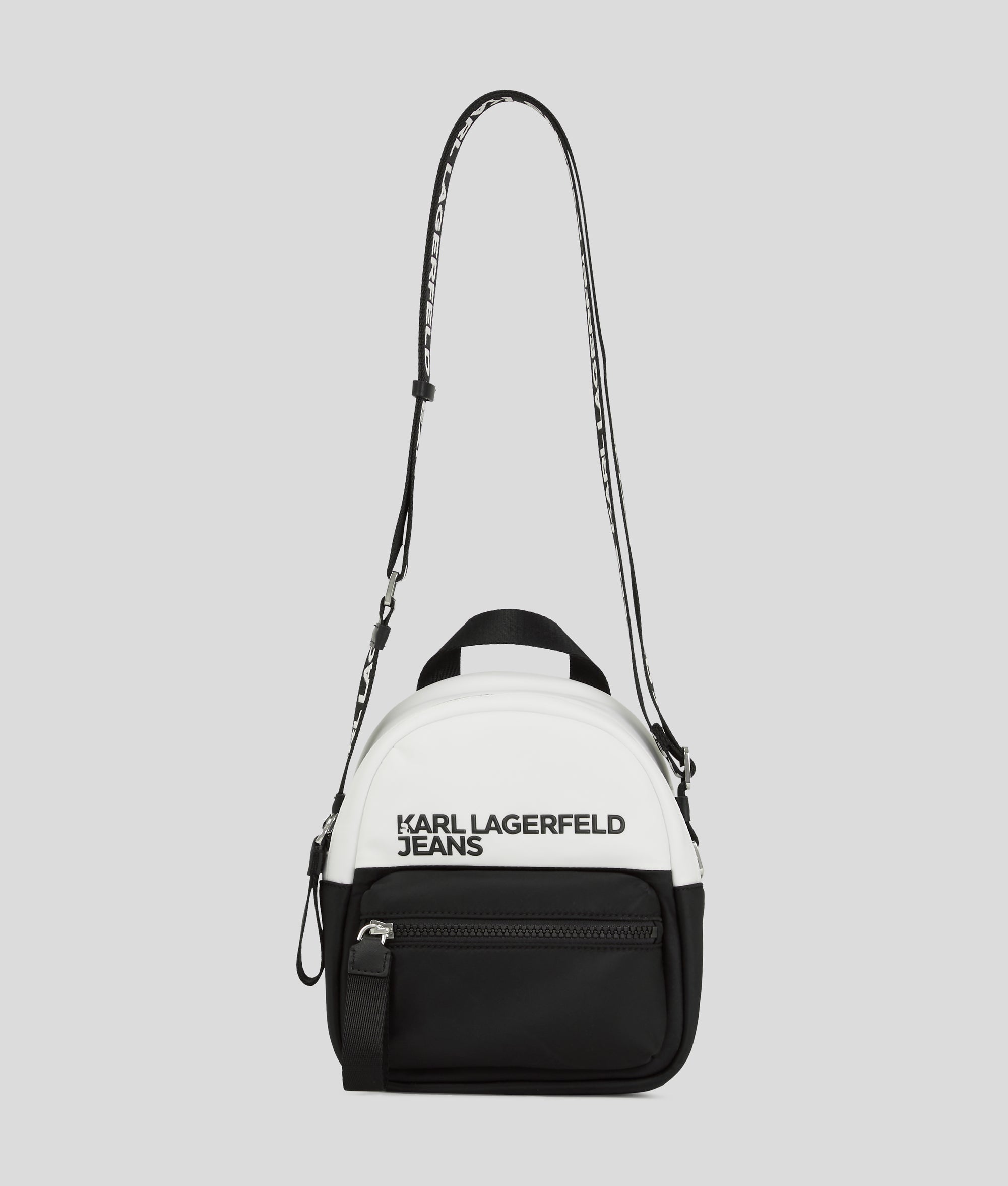 NYLON MINI BACKPACK White/Black Women KARL LAGERFELD