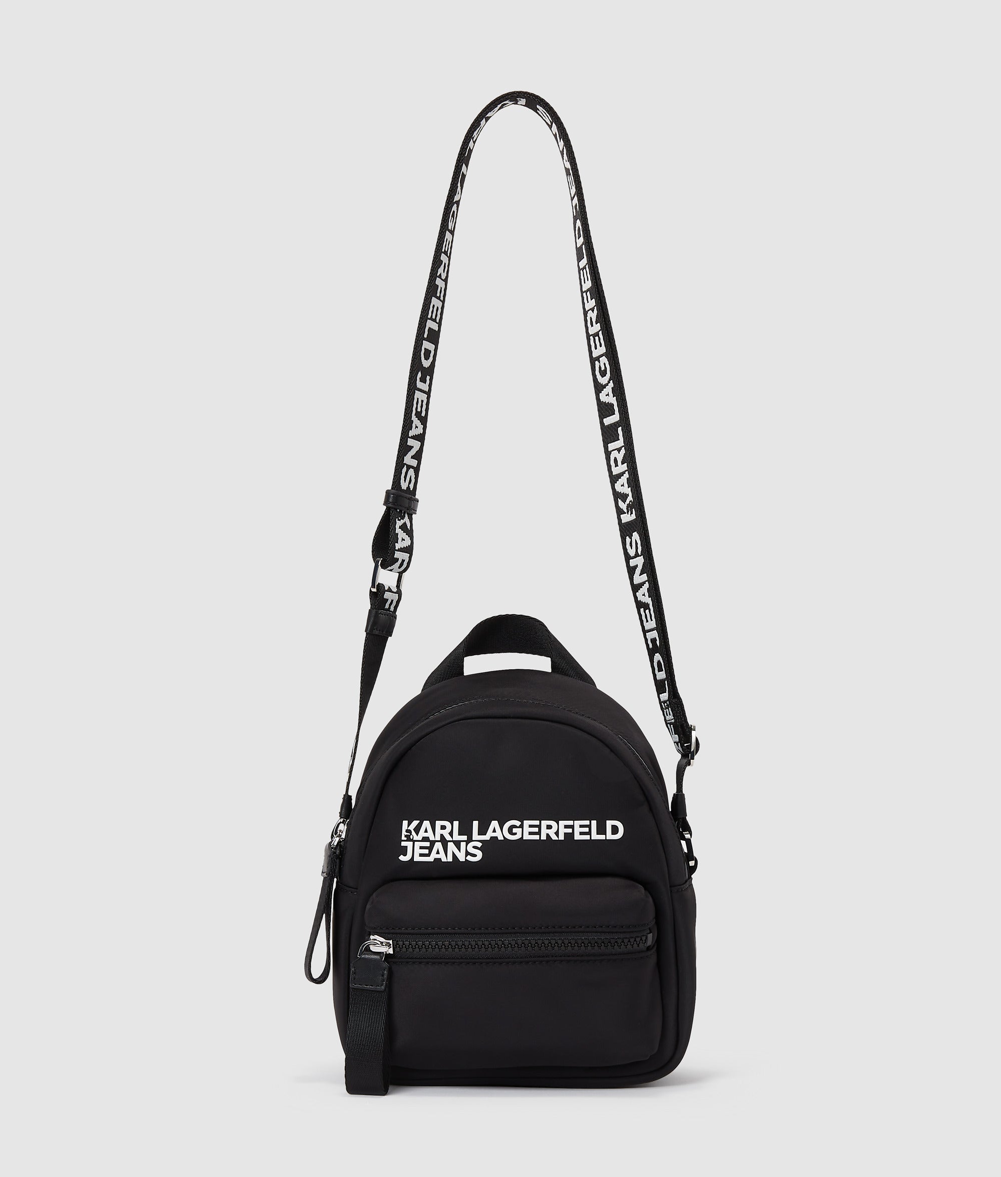 karl lagerfeld backpack mini Mini crossbody backpack | Black | Women | KARL LAGERFELD