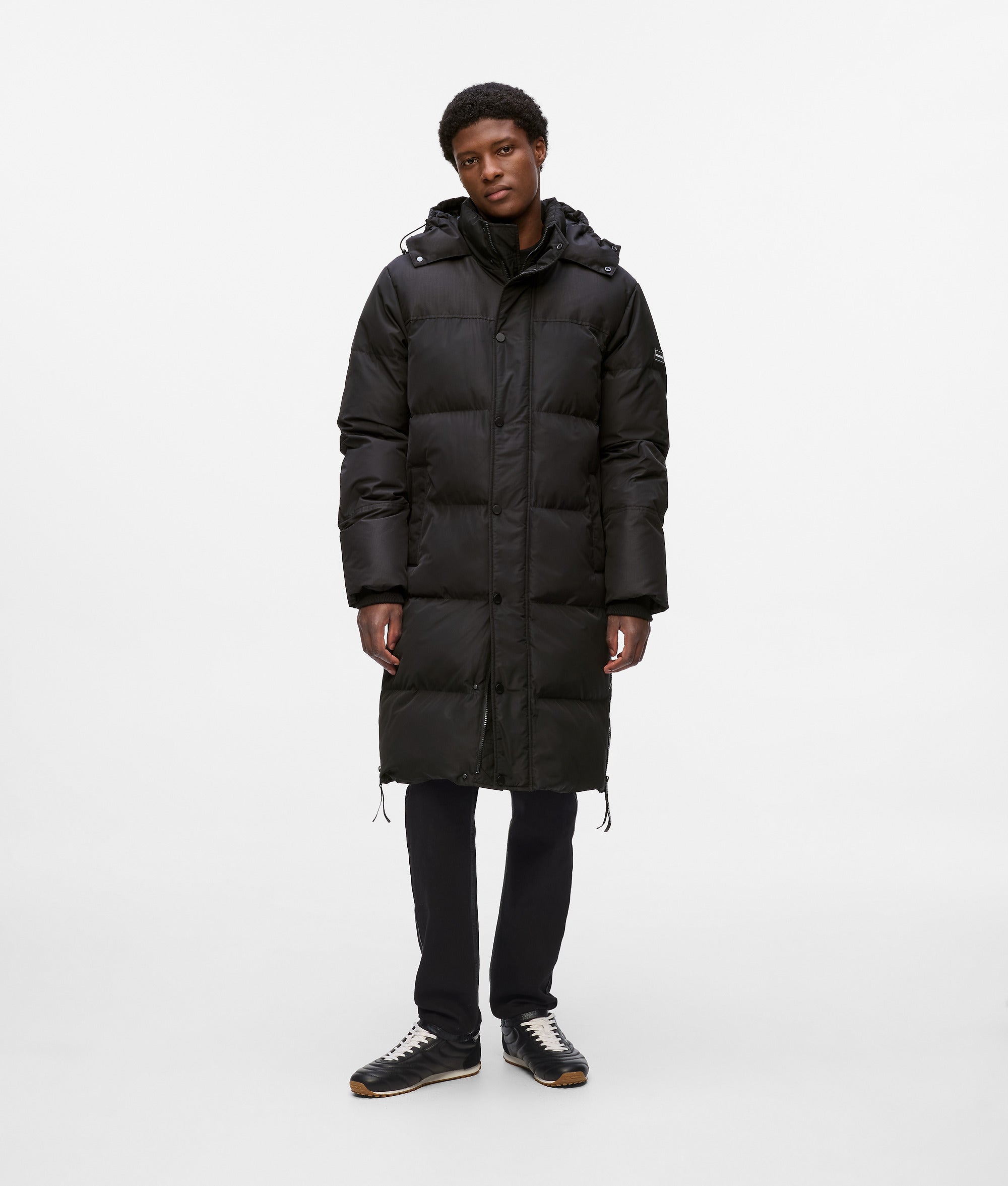 Long puffer jacket Black Men KARL LAGERFELD - Main Image