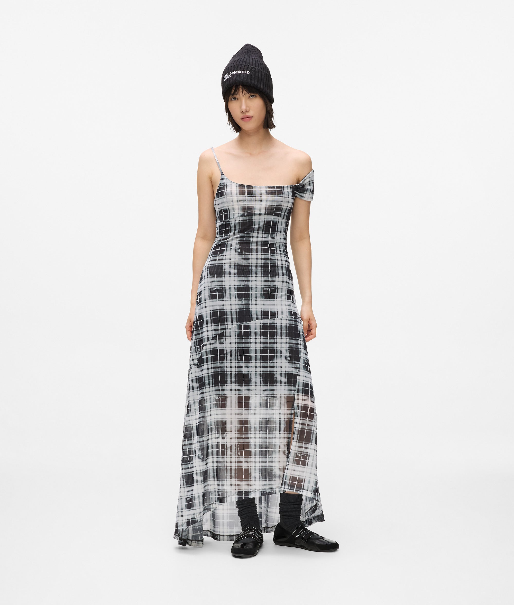 checked maxi dress for women MO&Co. Women's Checked Tank Maxi Dresses Plaid Size M
