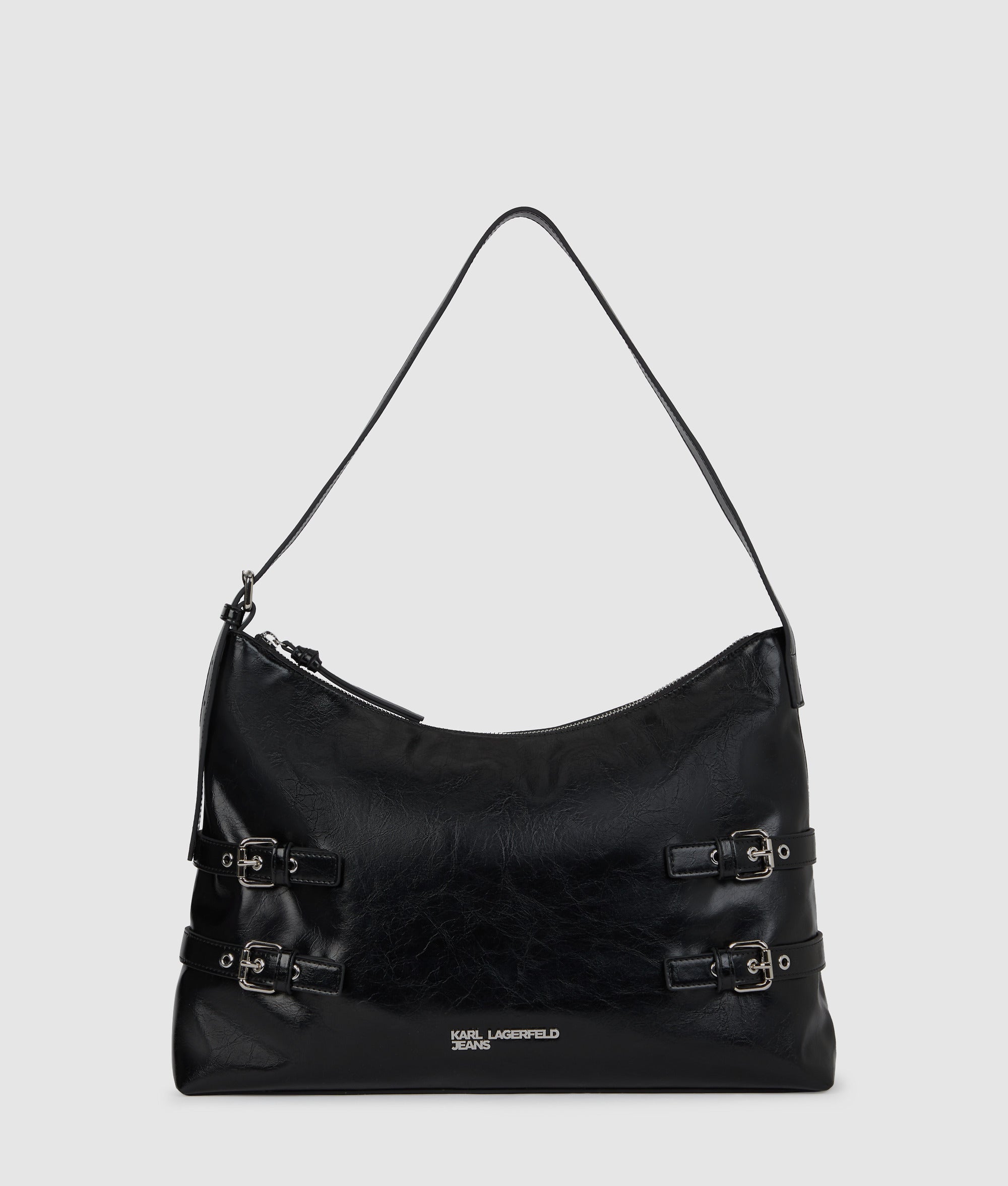 Large buckle shoulder bag Black Women KARL LAGERFELD