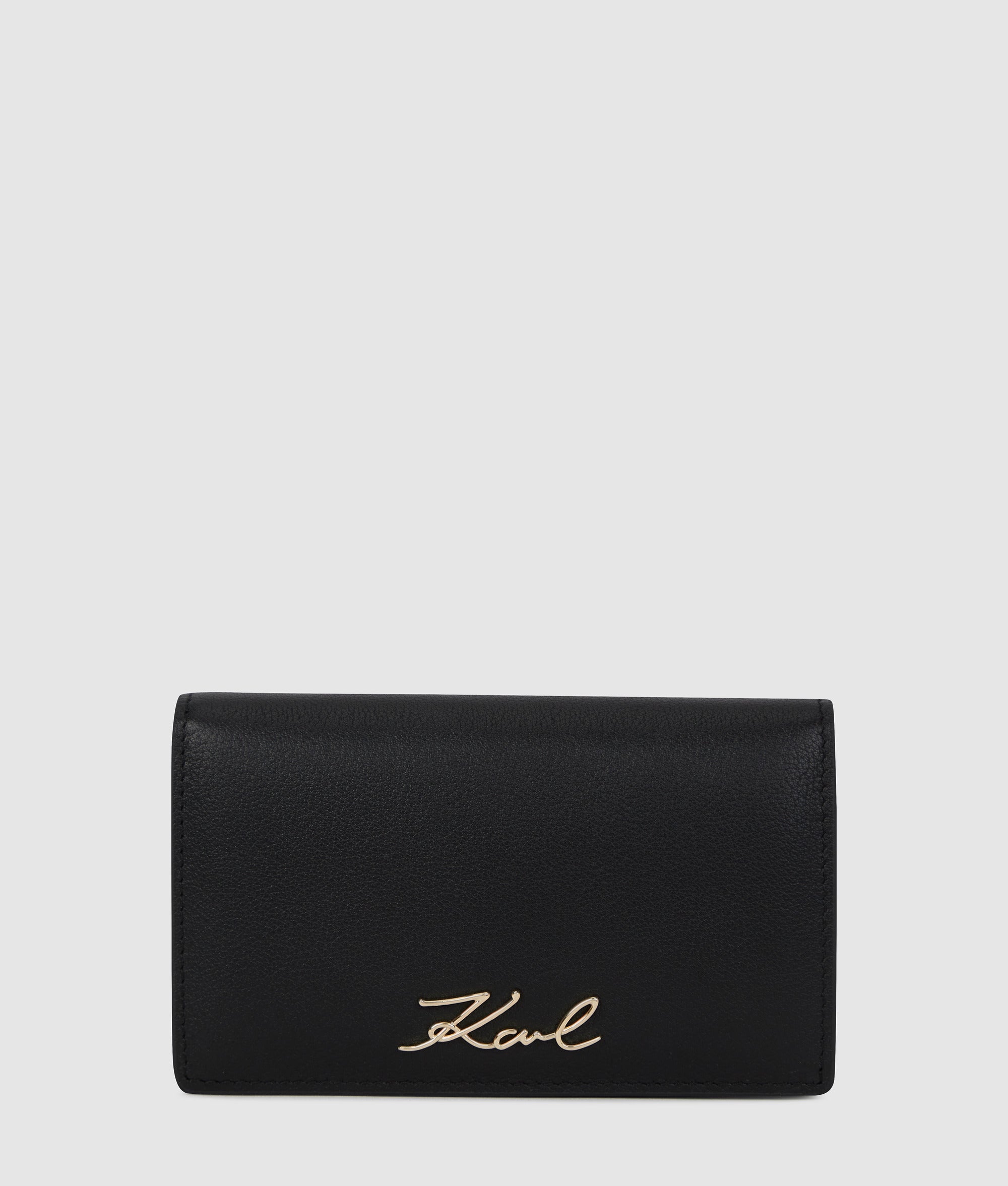 Portefeuille bristol K/Signature Noir/Or Femme KARL LAGERFELD