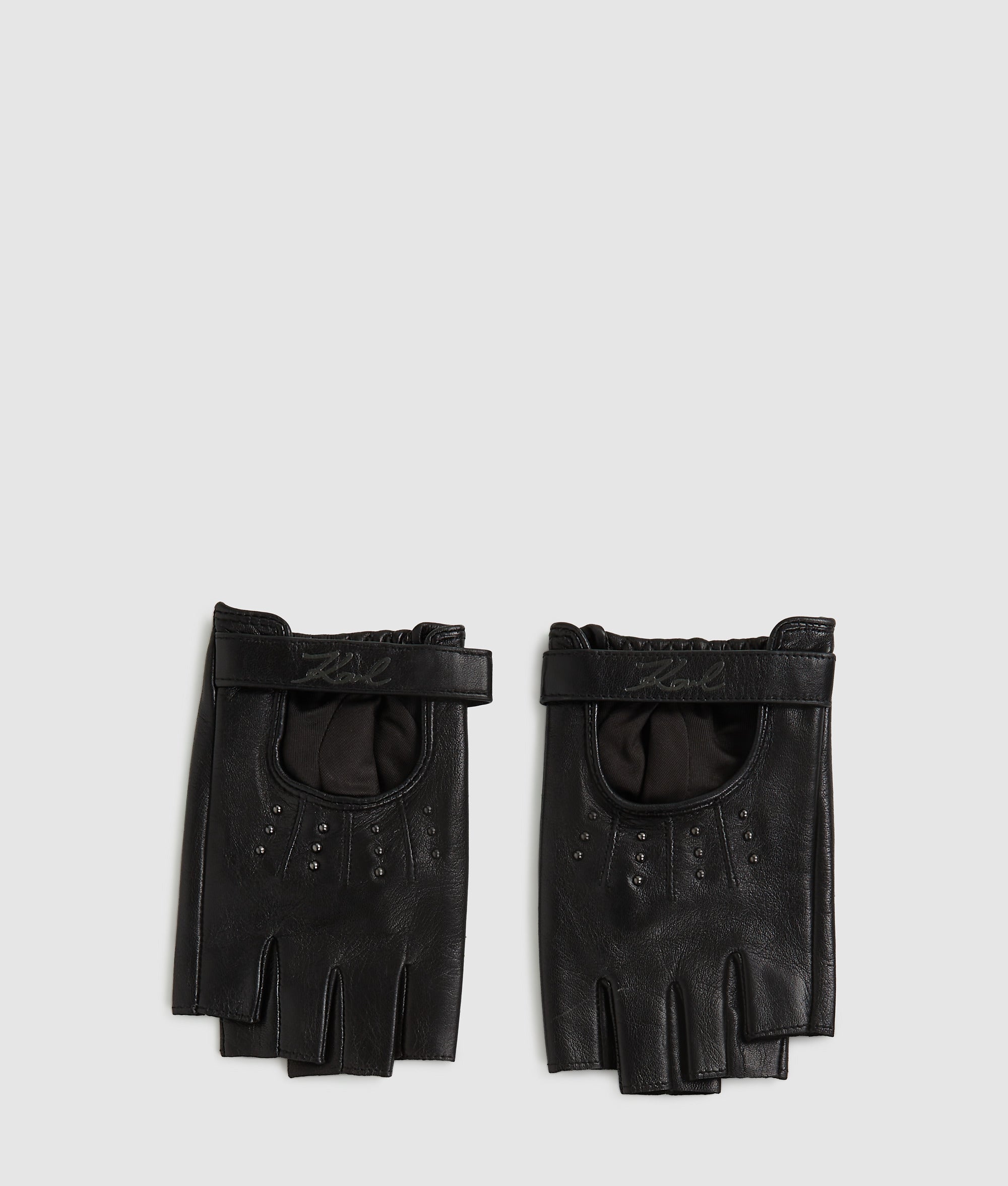 K/Signature Fingerlose Handschuhe | Schwarze Verzierung | Damen