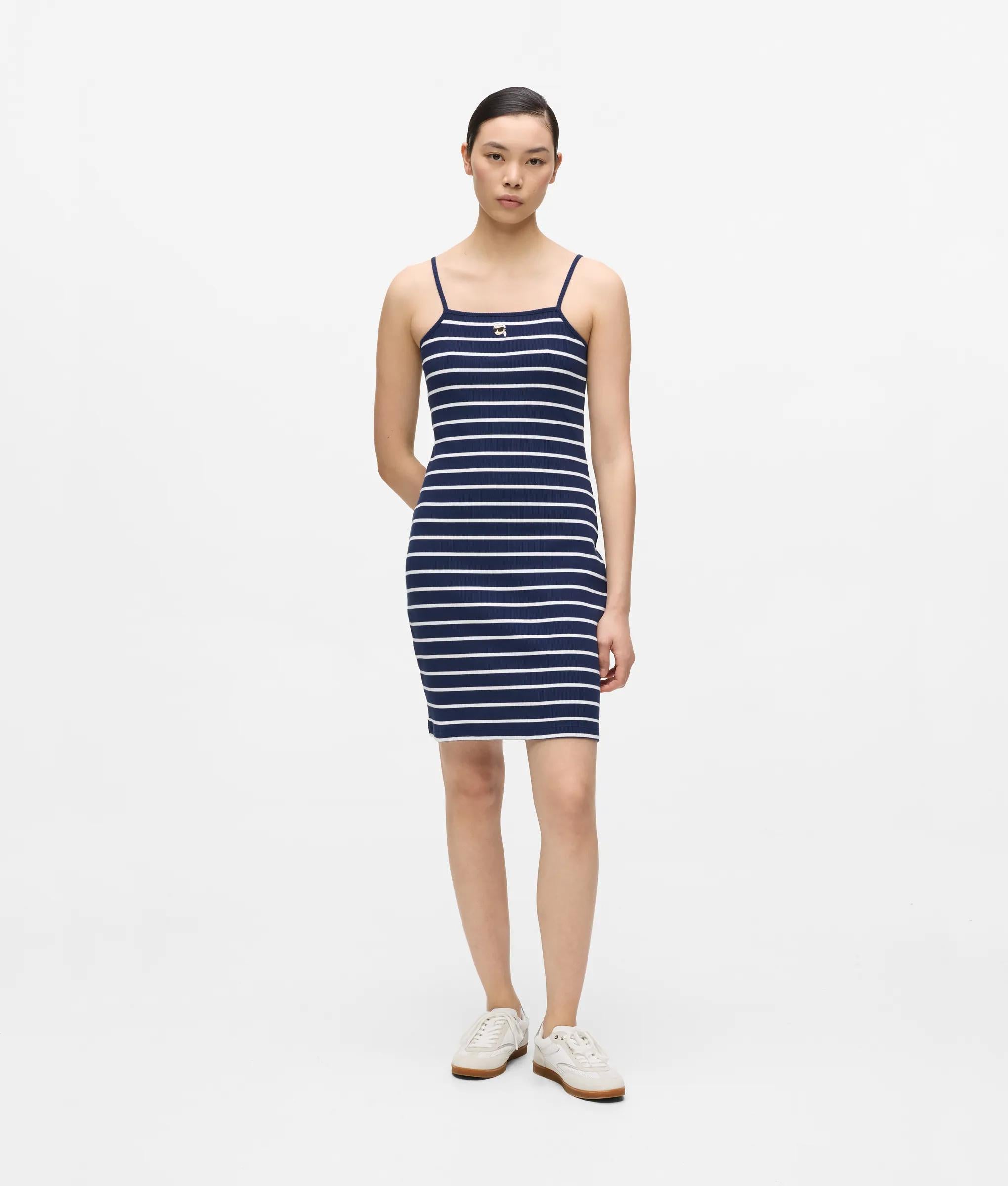 karl lagerfeld blue and white dress Women's Toile Print Midi Shirt Dress | Soft White Multi