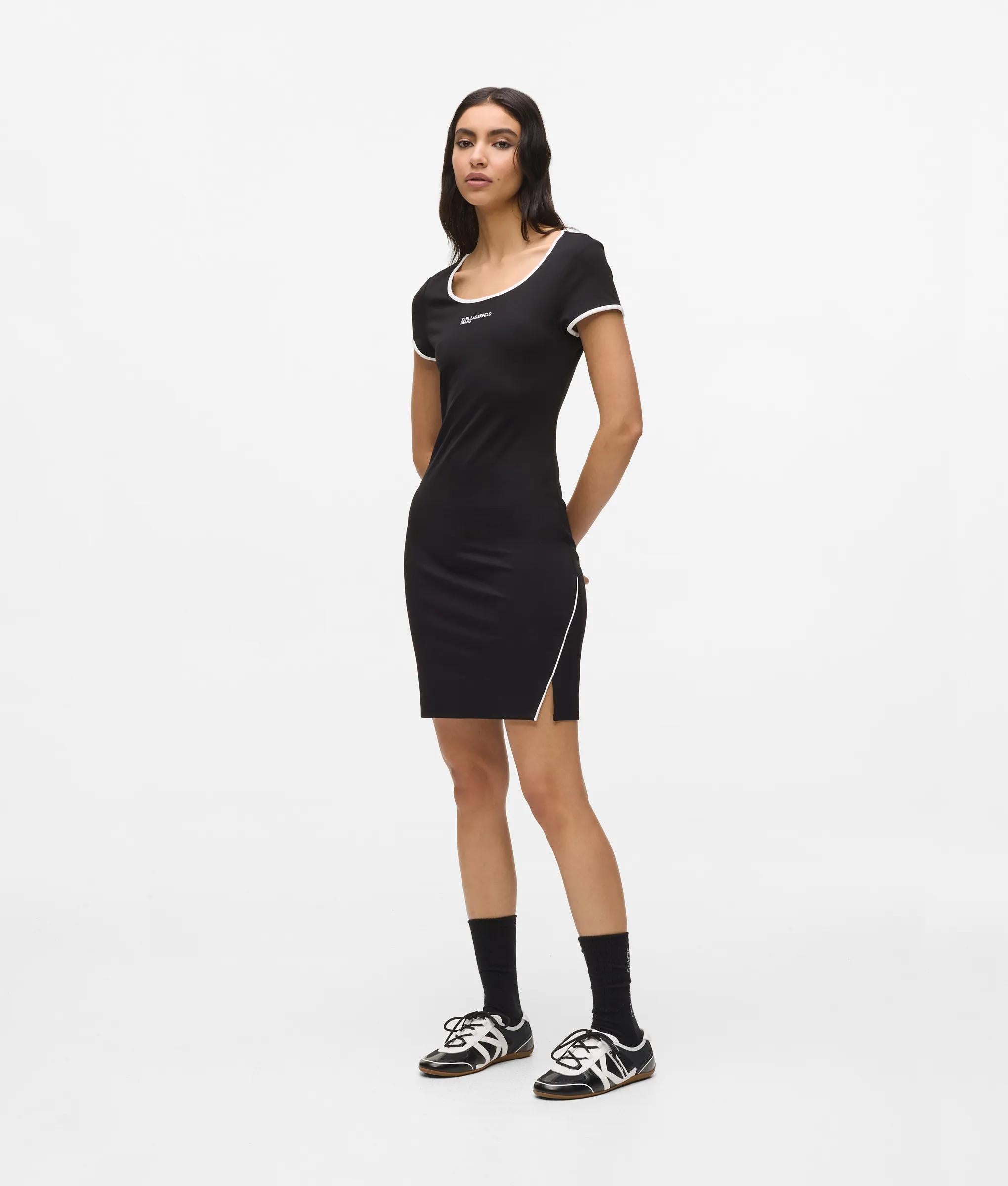 short black fitted dress Mischa One Shoulder Bow Bodycon Mini Style it with chunky trainers and a mini bag for an off oten Summer Cocktail Dresses for