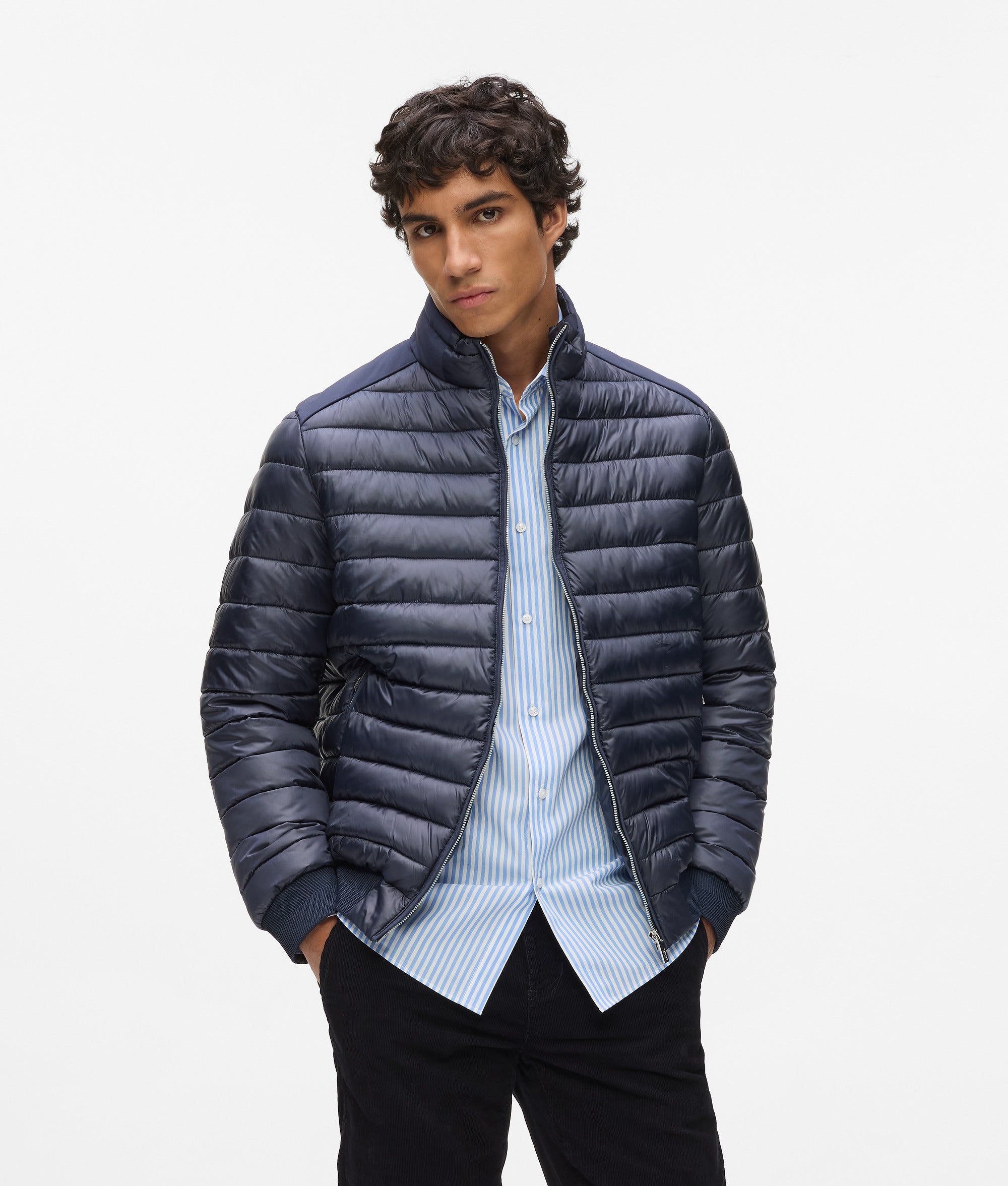 Lightweight puffer jacket Navy Men KARL LAGERFELD