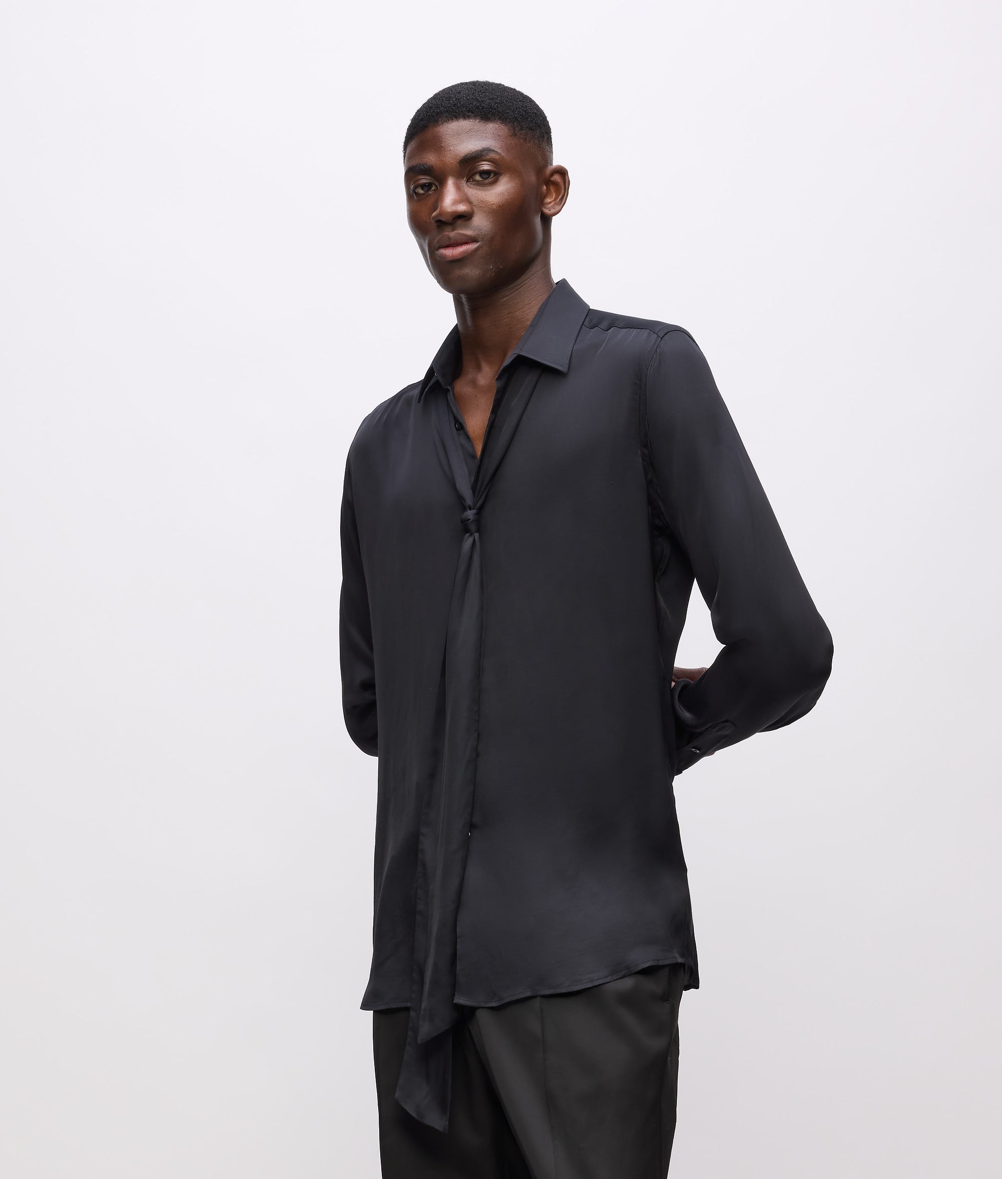 Kl Studio scarf shirt | Black | Men | KARL LAGERFELD | Page 1 Kl Studio scarf shirt | Black | Men | KARL LAGERFELD | Page 1