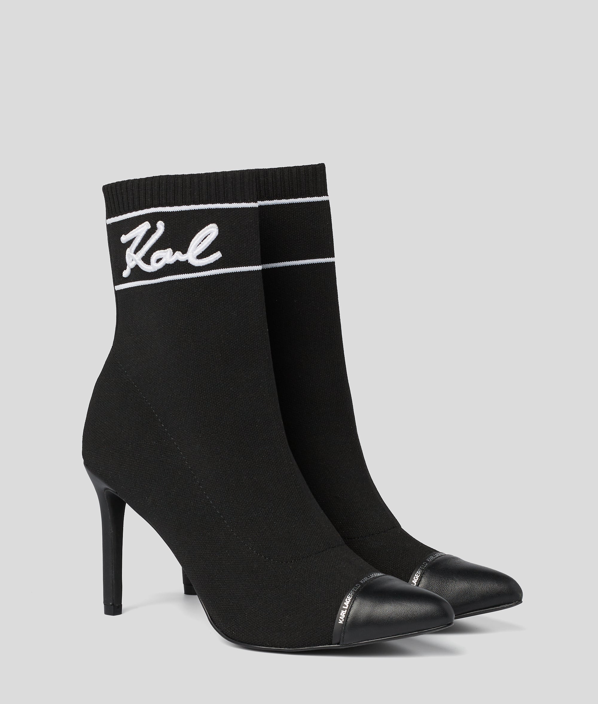Pandara Signia Mid-Calf Boots | Black | Women | KARL LAGERFELD