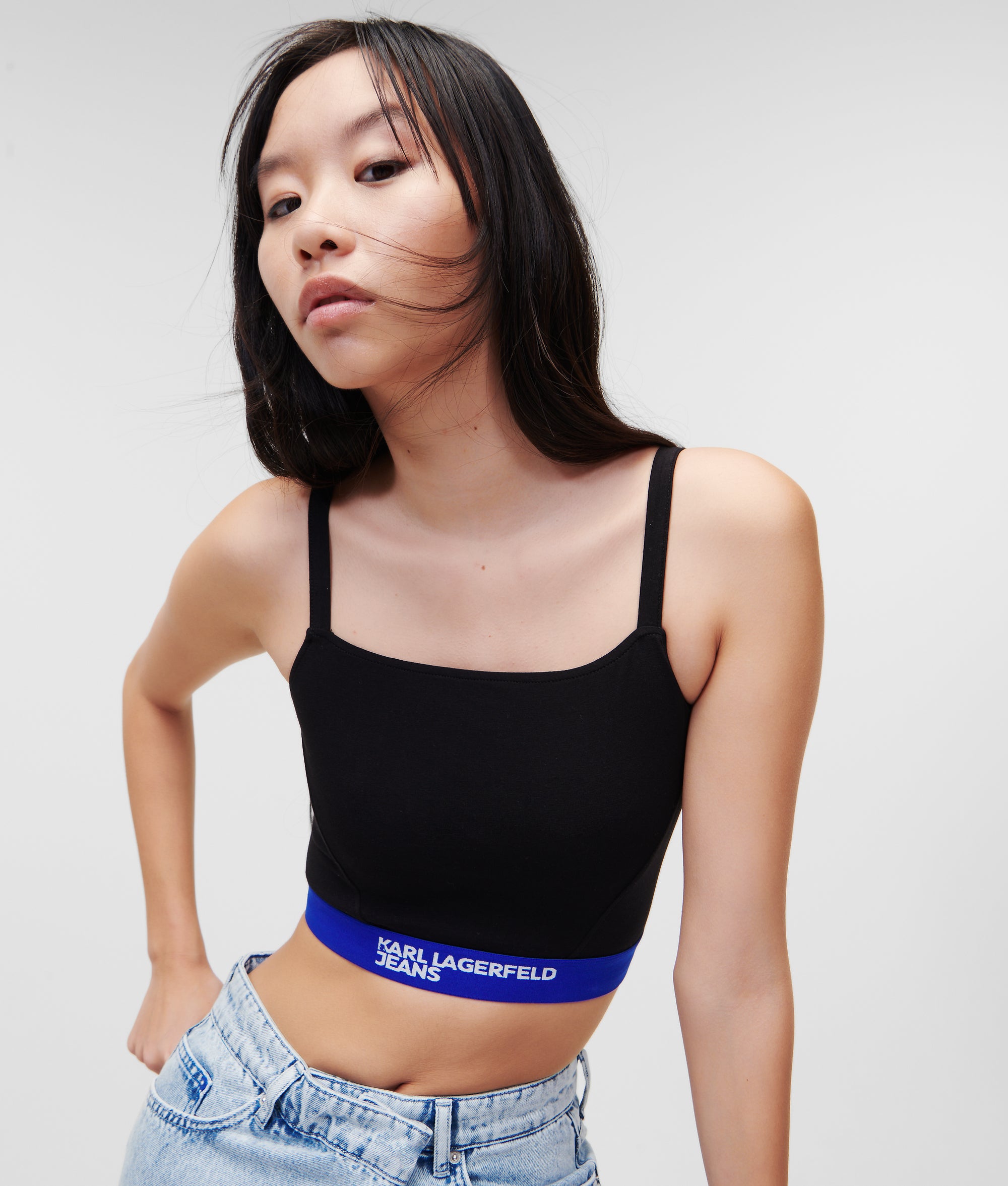 ブラック クロップドトップ Lサイズ クロップトップ | ブラック | レディース | KARL LAGERFELD