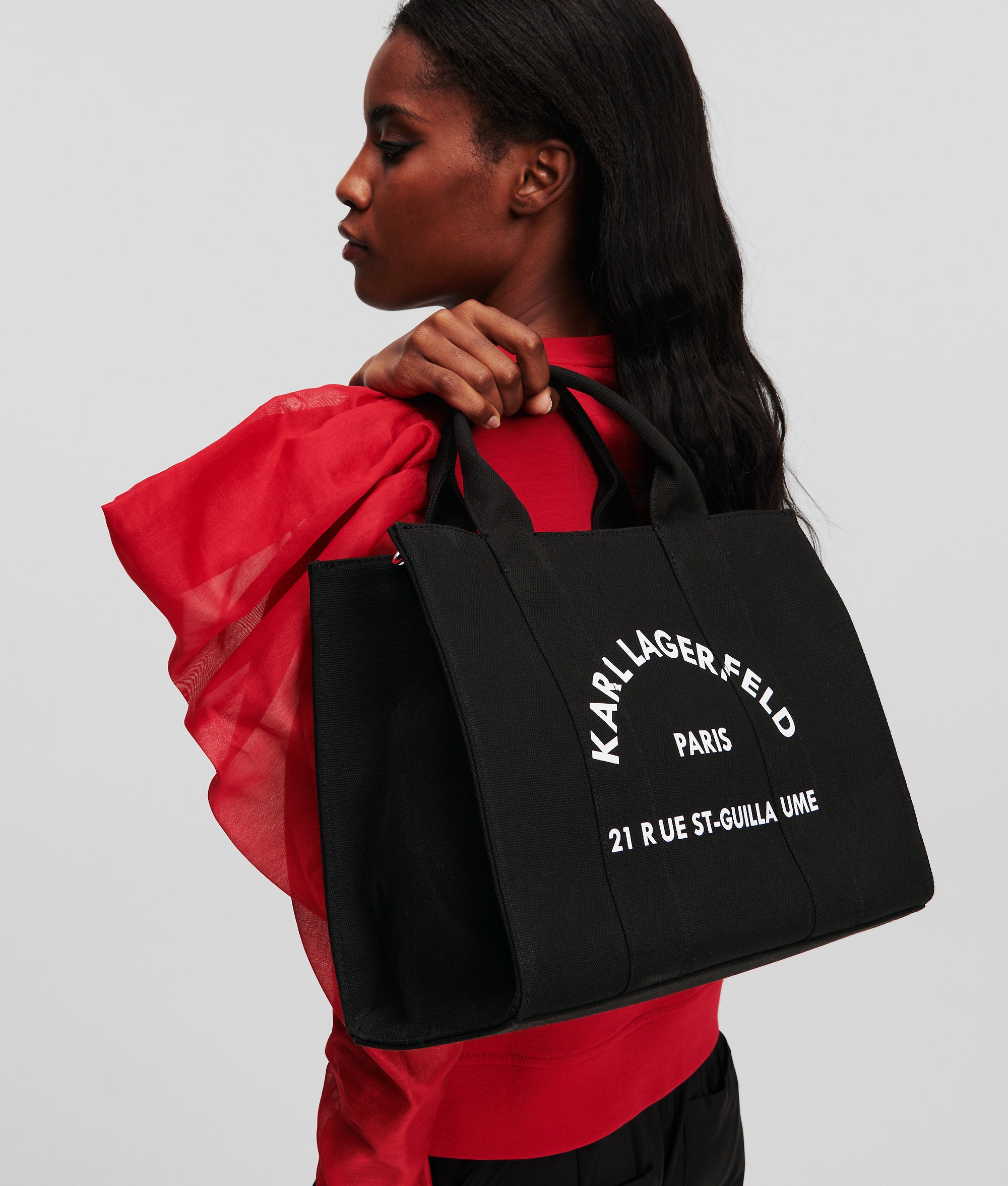 RUE ST-GUILLAUME MEDIUM TOTE BAG Black Women KARL LAGERFELD