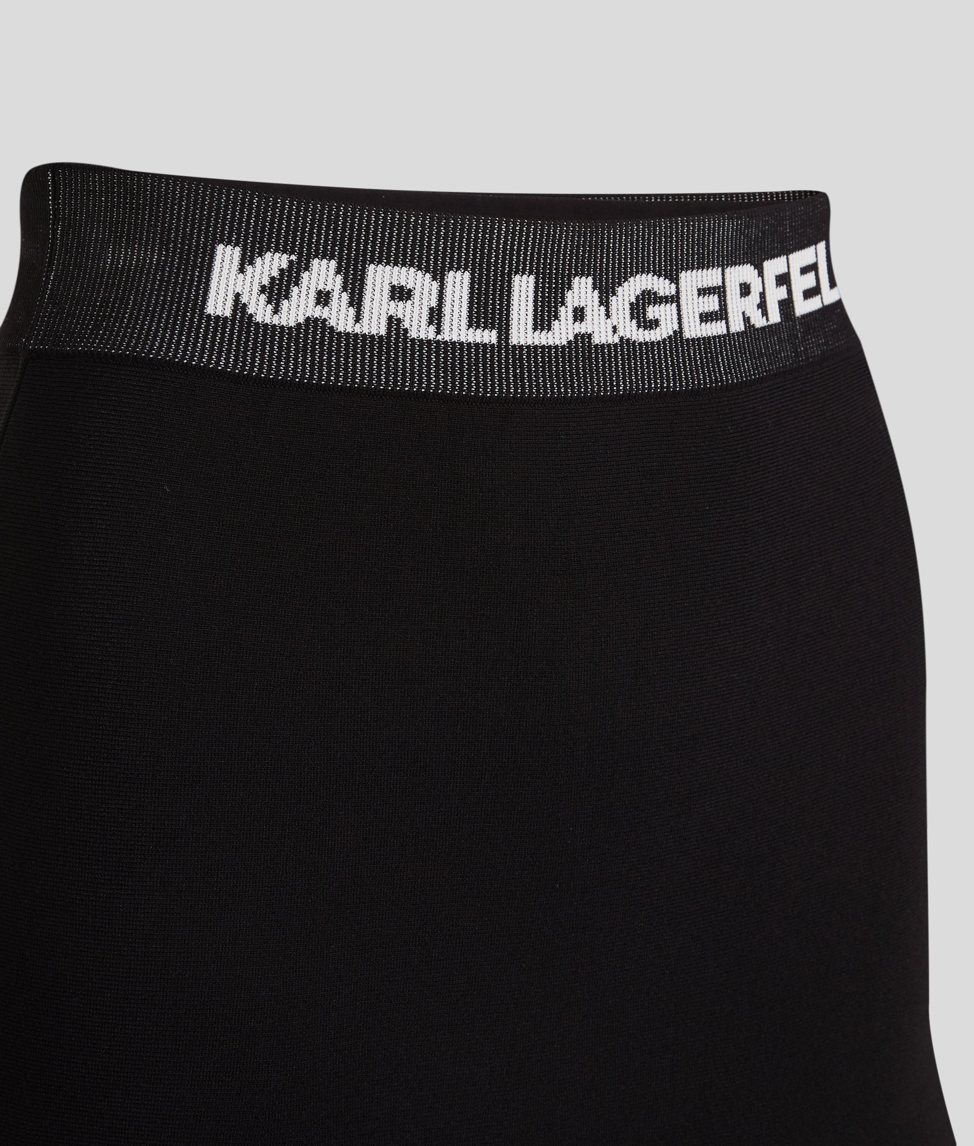 KARL LAGERFELD エレガントニットスカート フレア ニットスカート | ブラック | レディース | KARL LAGERFELD