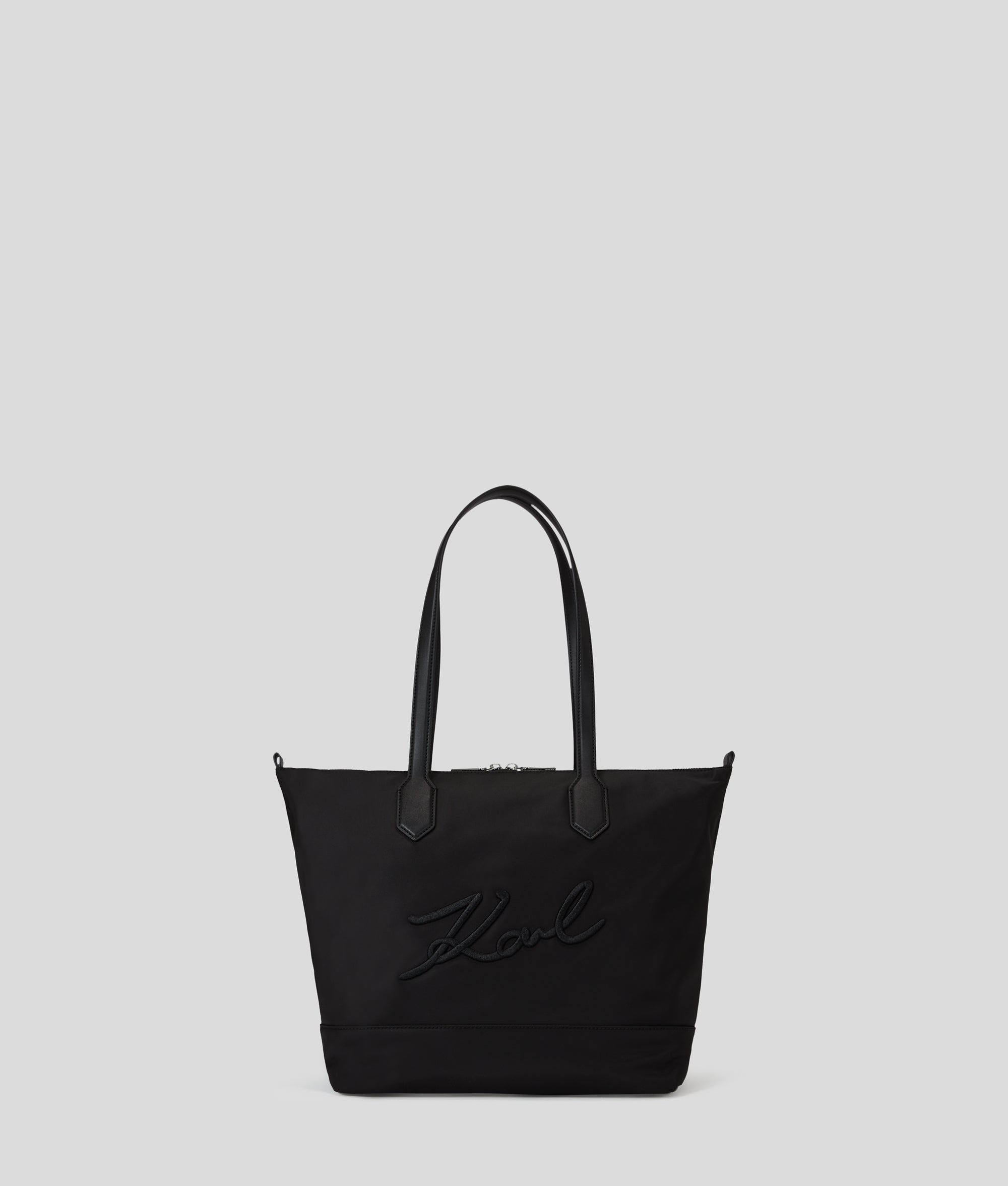 K/SIGNATURE NYLON MEDIUM TOTE BAG | Black | Women | KARL