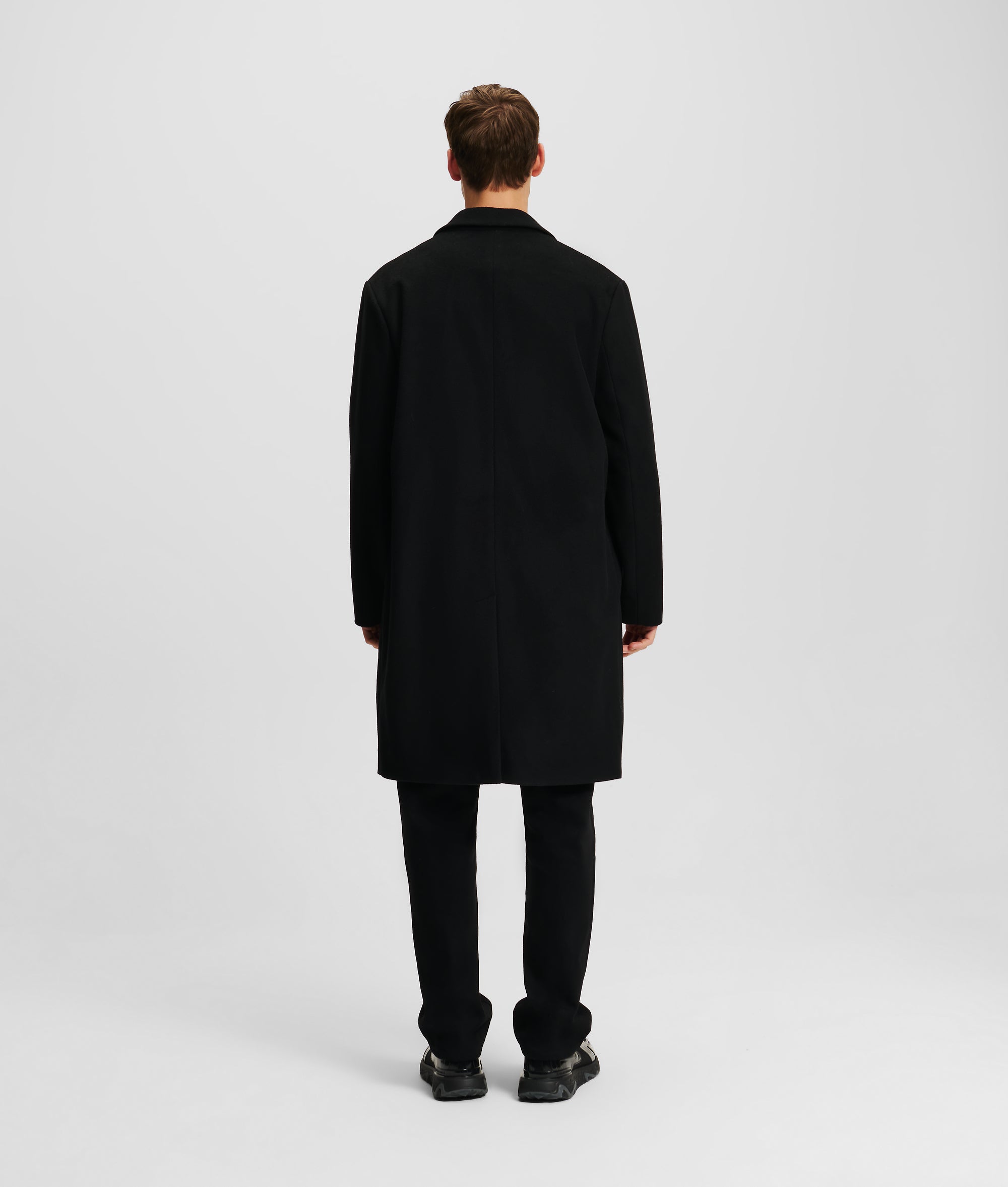 CLASSIC WOOL COAT | Black | Men | KARL LAGERFELD
