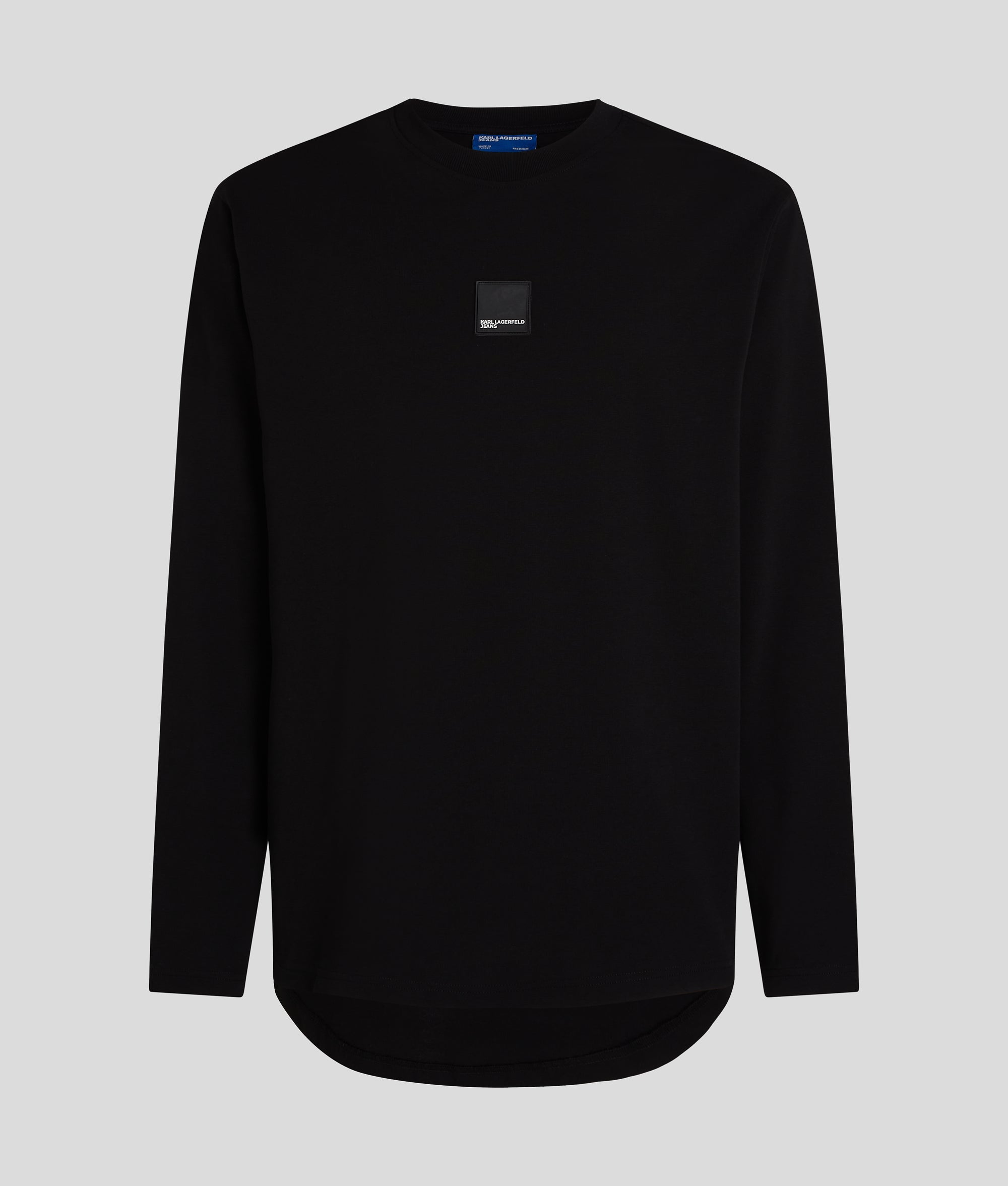 Body Manches Longues Karl Lagerfeld Jeans Femme – Col Rond Moulant Noir – Style Urbain Tendance