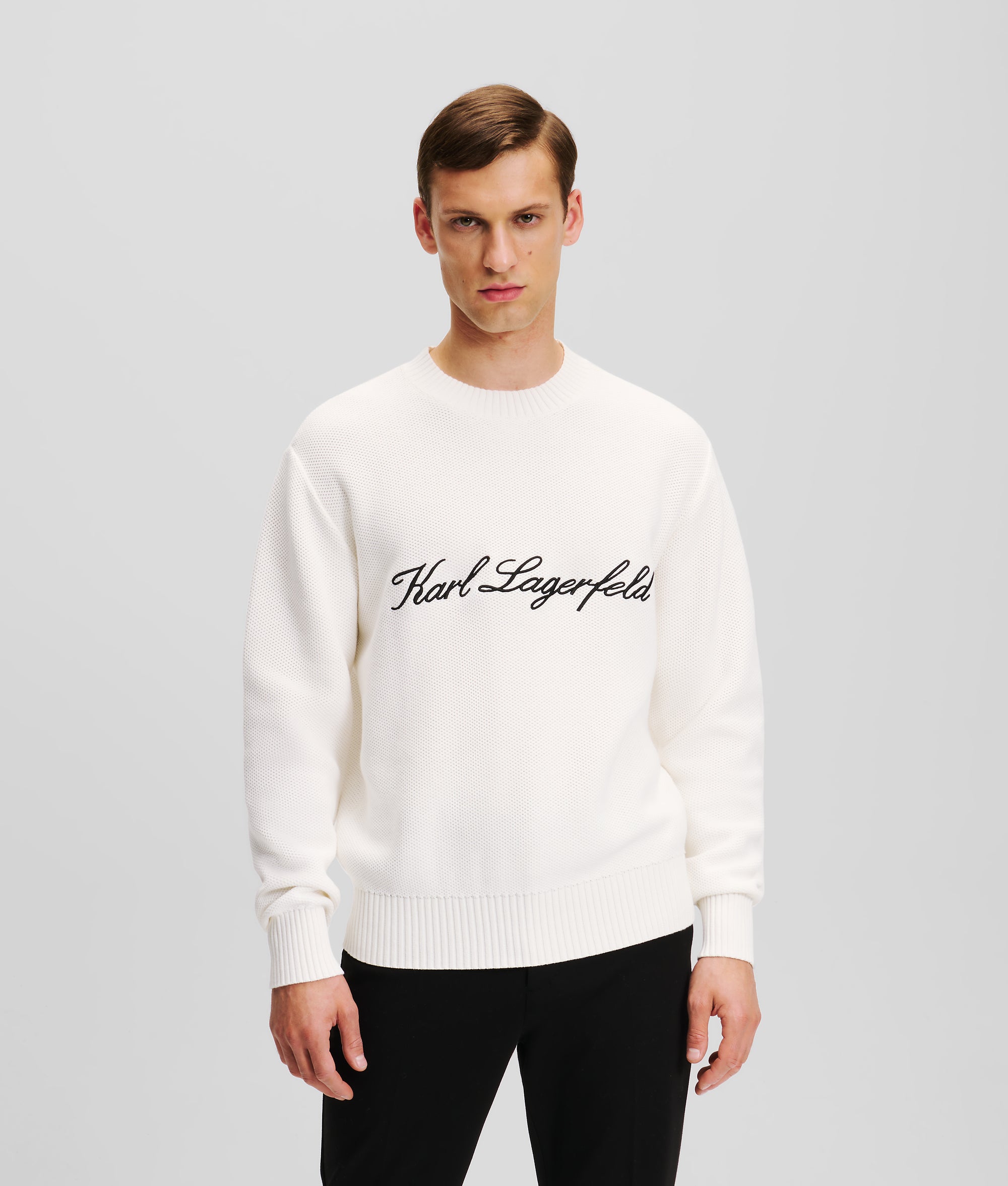 関税送料込み 【KARL LAGERFELD】 スウェット Karl Lagerfeld Ikon organic-cotton Sweatshirt | Black | FARFETCH
