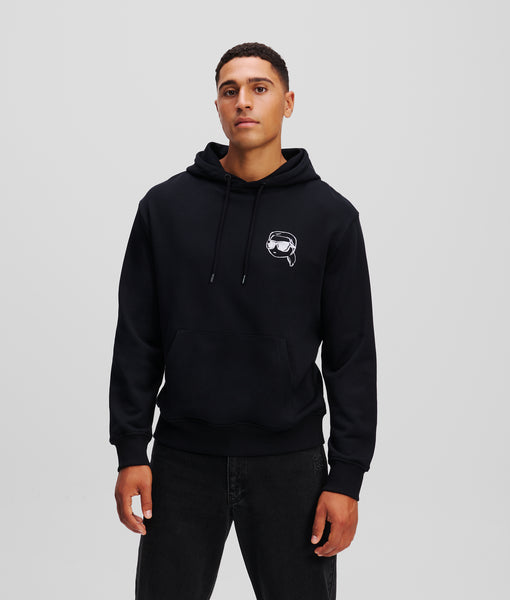 Ikon hoodie | Black | Men | KARL LAGERFELD KR