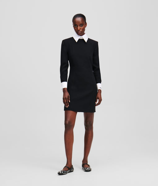 White collar dress | Black | Women | KARL LAGERFELD | Page 1 White collar dress | Black | Women | KARL LAGERFELD | Page 1
