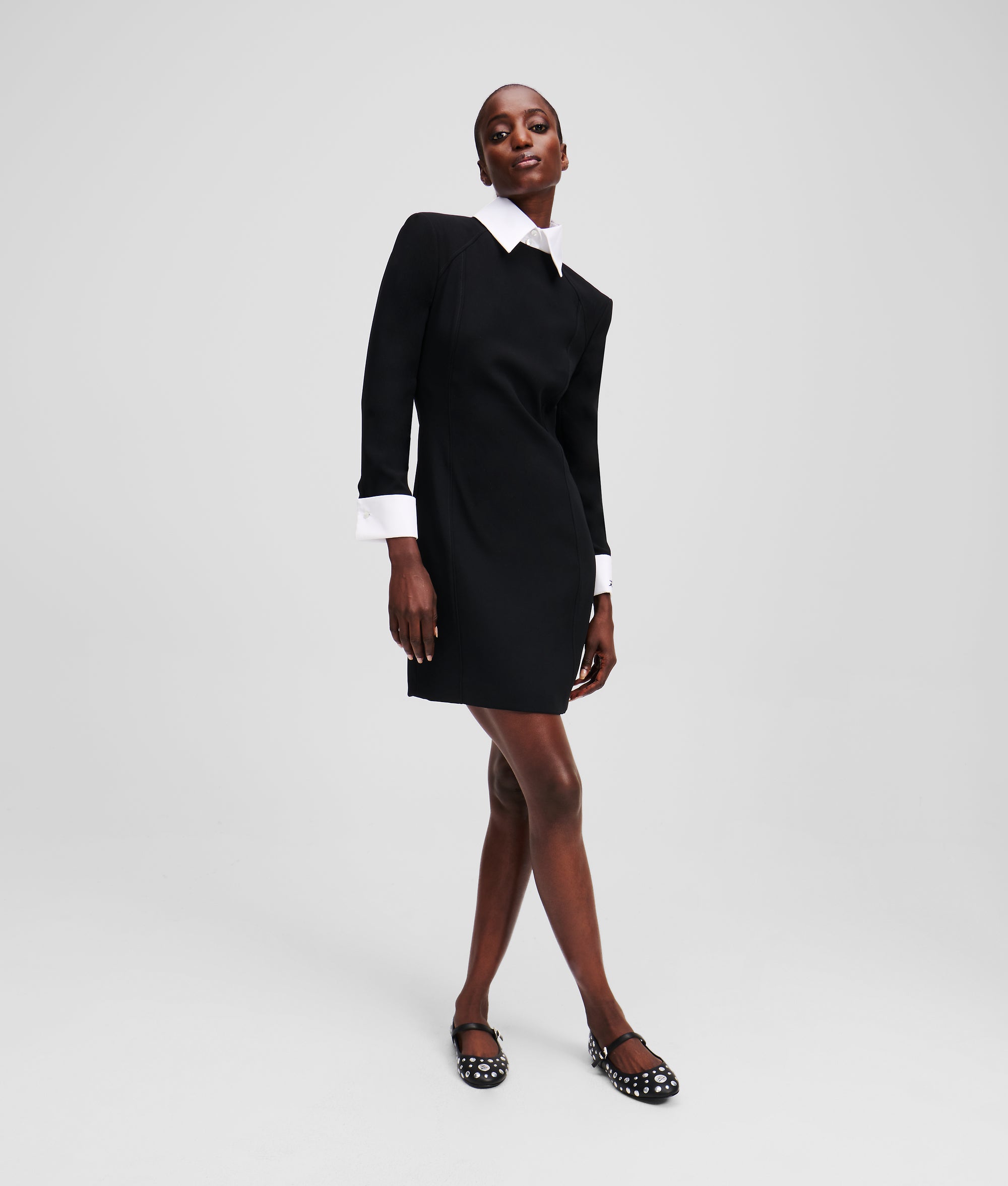 White collar dress | Black | Women | KARL LAGERFELD | Page 1 White collar dress | Black | Women | KARL LAGERFELD | Page 1