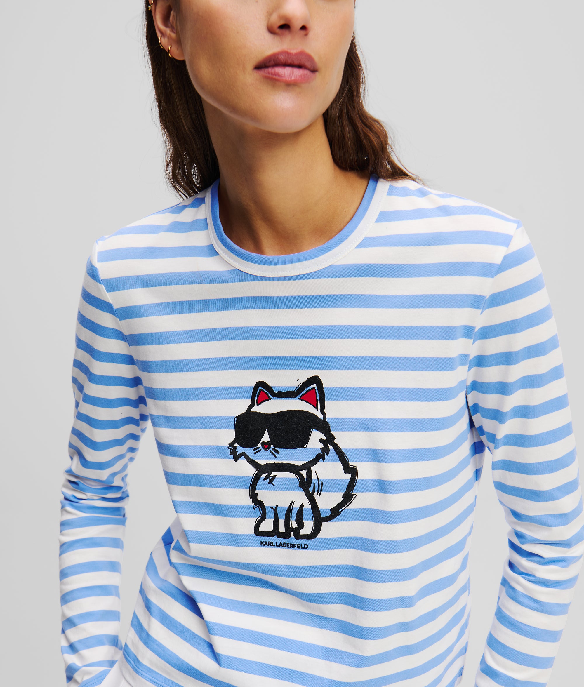 Superdry★ロゴ☆ストライプ ライン スリーブ☆コットン☆ロンT IKON ストライプ ロングスリーブ Tシャツ | ウルトラマリン
