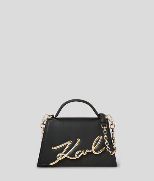 K/Signature medium crossbody bag | Black/Gold | Women | KARL