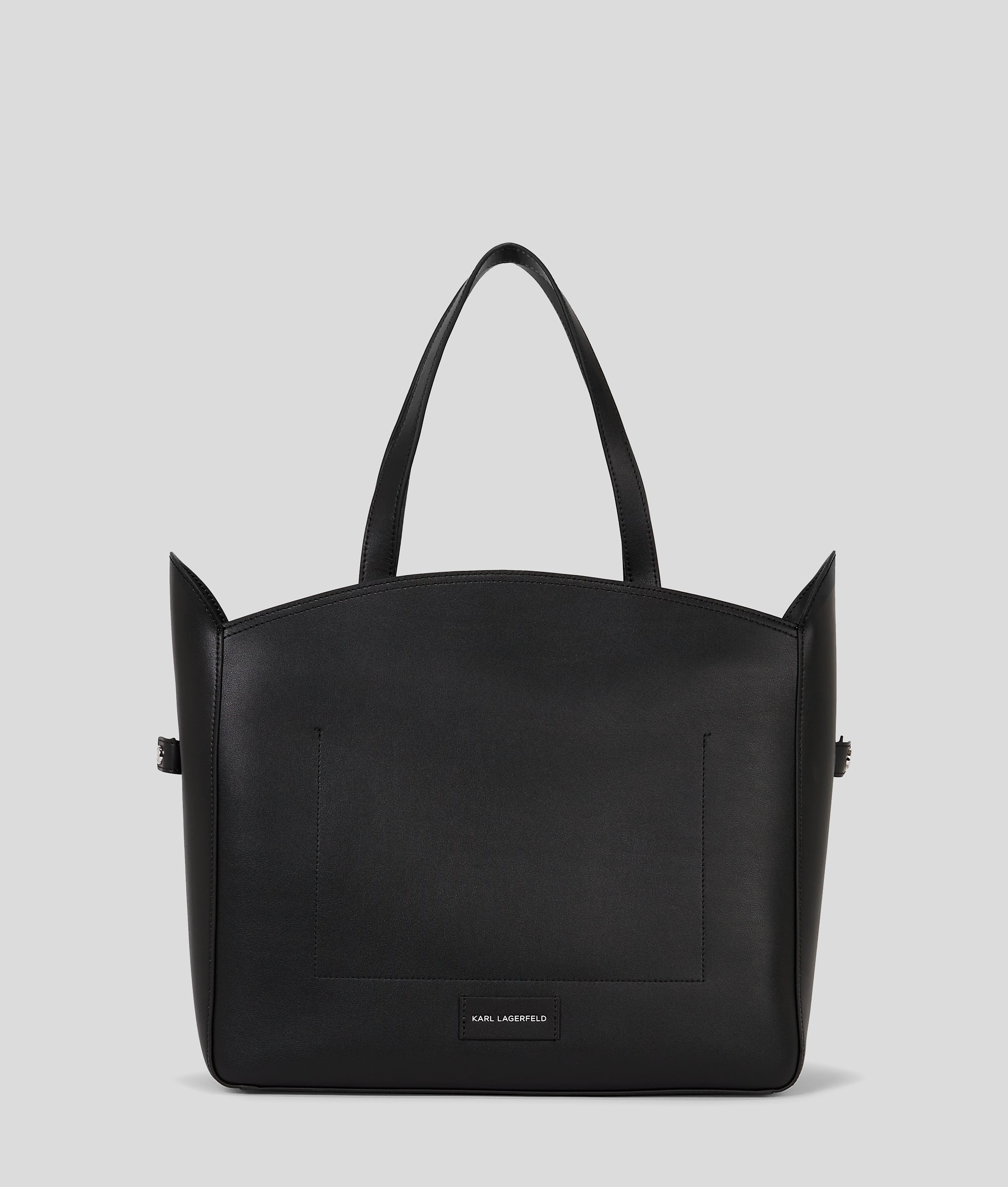 K/CIRCLE PERFORATED TOTE BAG WITH POUCH | Black | Women