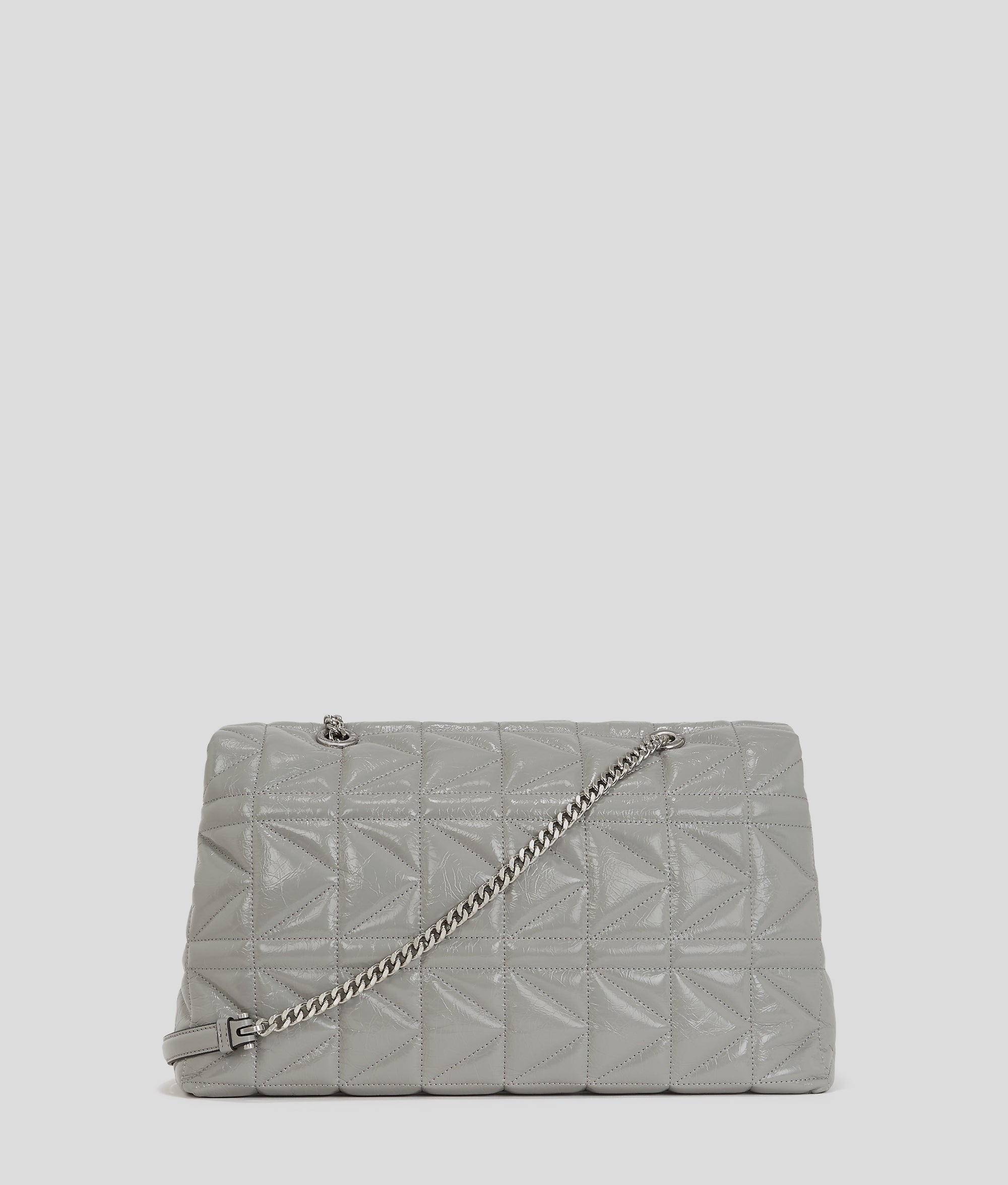 K/KUILT SHINY LARGE SHOULDER BAG Cloud Grey Women KARL LAGERFELD