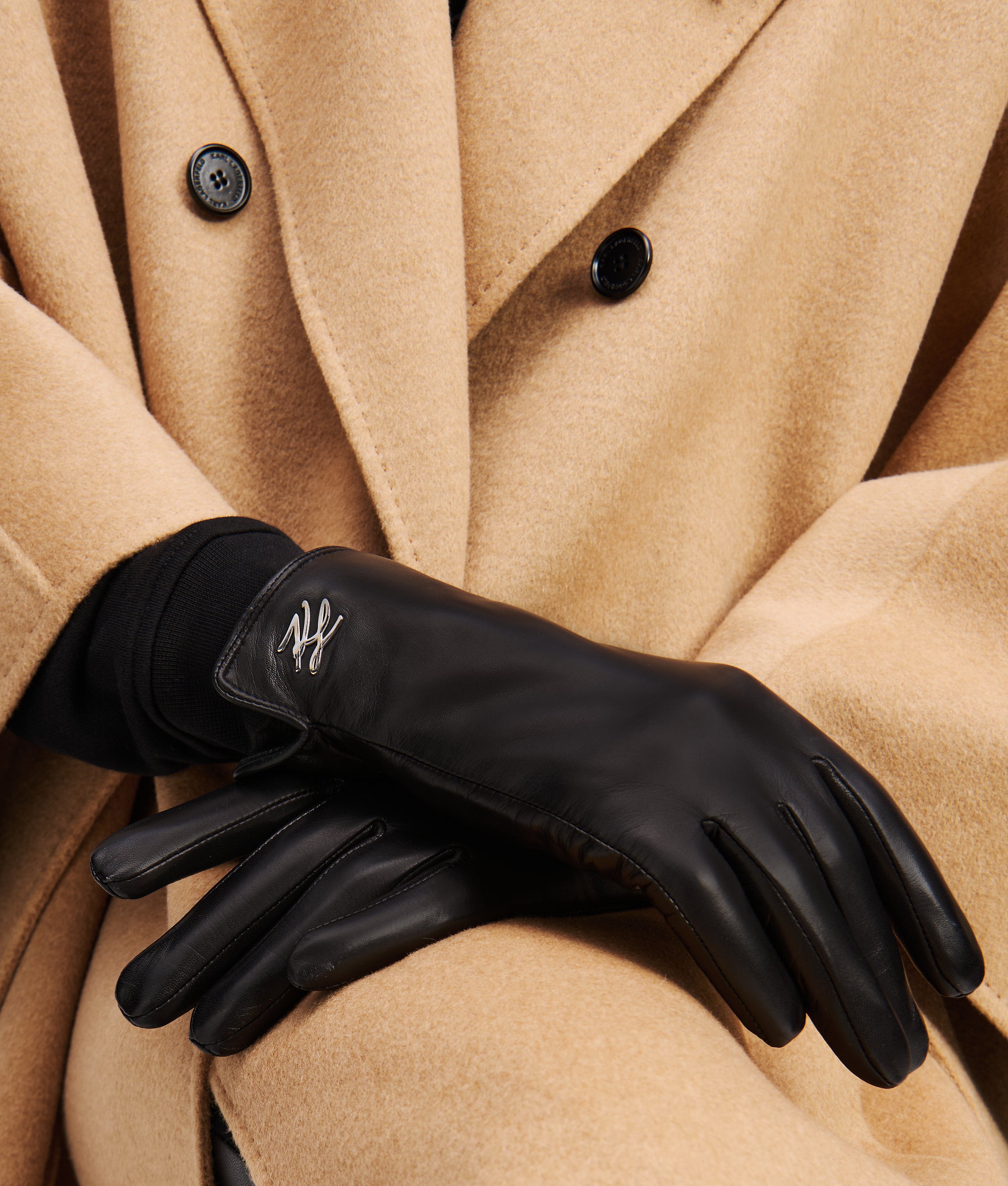 Kent レザー　グローブ　24cm  ブラック　タグ付き K/AUTOGRAPH レザーグローブ | ブラック | レディース | KARL