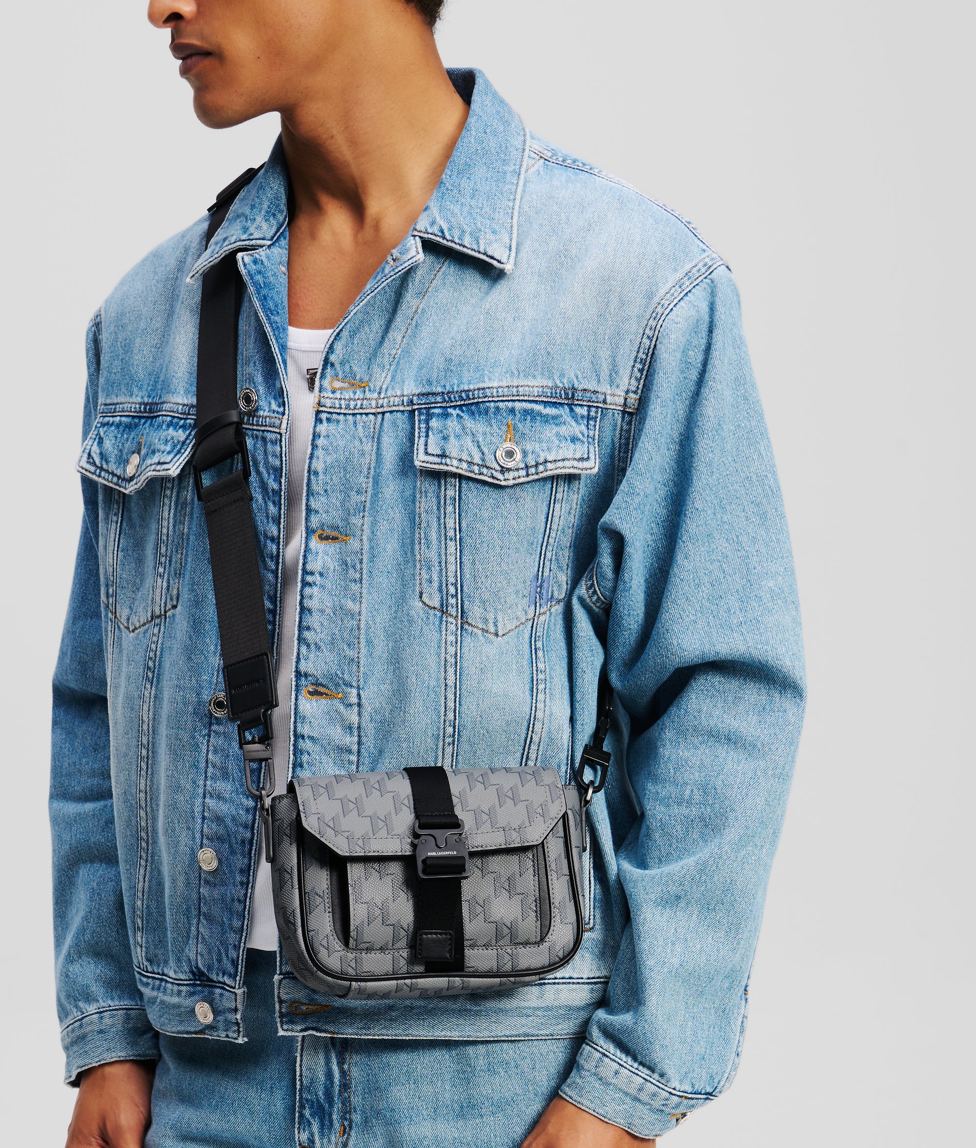 K Signature Sac Besace Karl Lagerfeld MONOGRAM CROSSBODY BAG