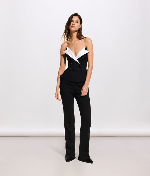 KL STUDIO JUMPSUIT Black/White Women KARL LAGERFELD
