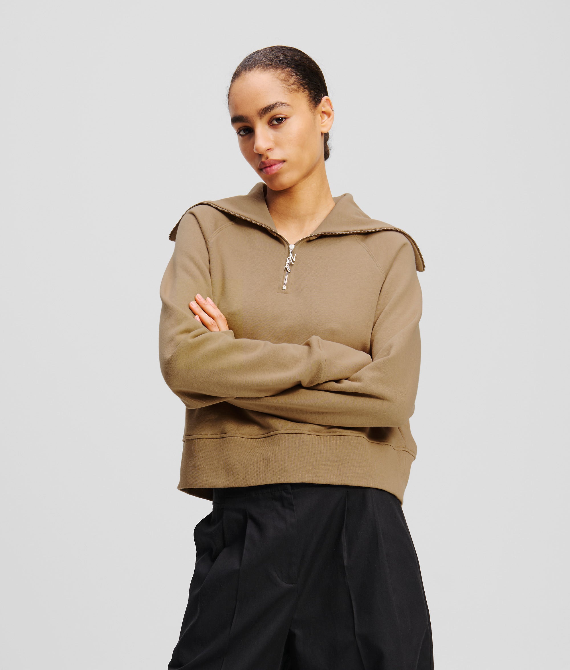 GALLE Paris 売れ筋商品|||ガレパリ Tシャツ トップス レディース Sweatshirts Grey Women's Sweatshirts | KARL LAGERFELD