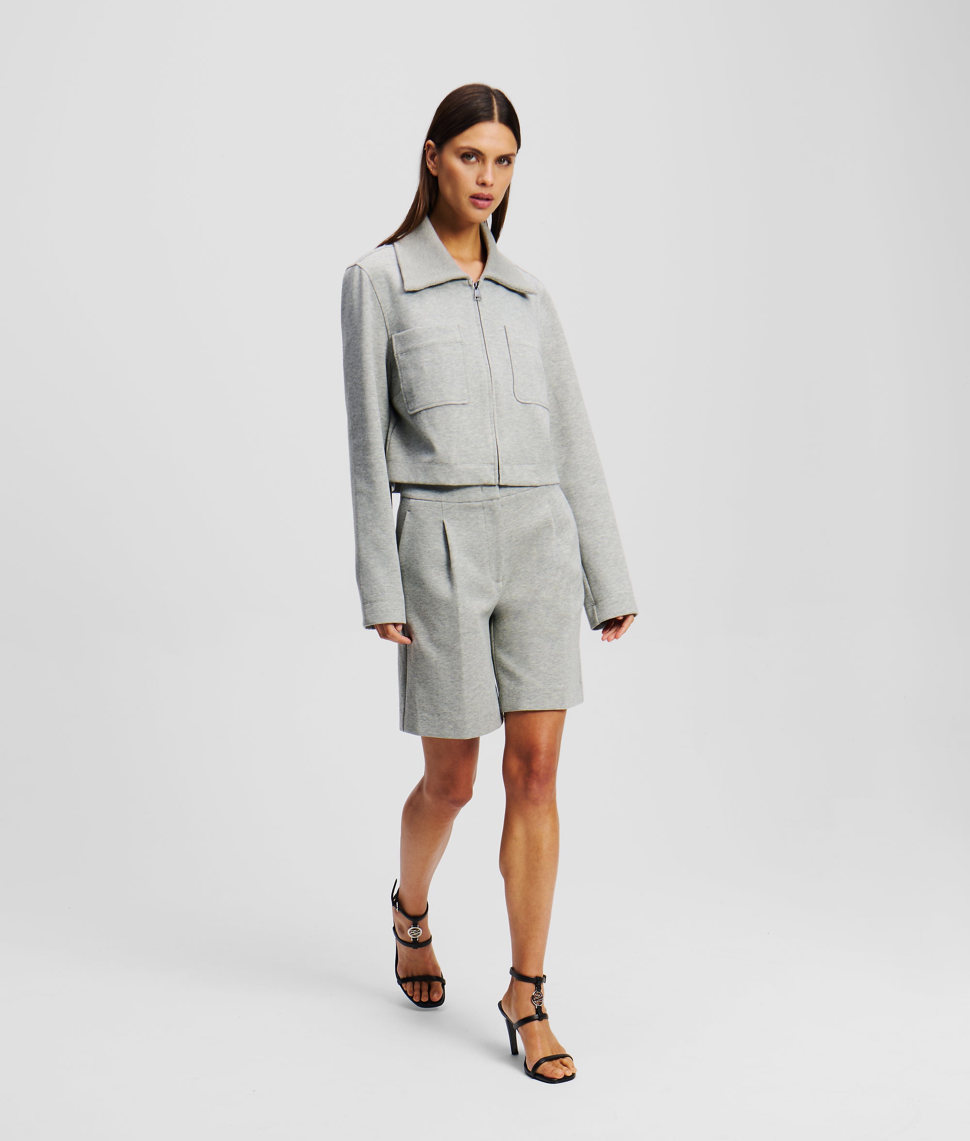 ヘビーウェイト ジャージ ジャケット | ライトグレー メランジ