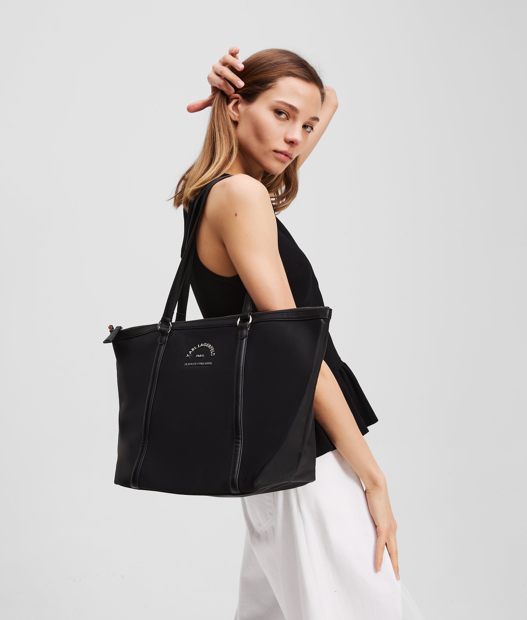 RUE ST-GUILLAUME ミディアム トートバッグ | ブラック