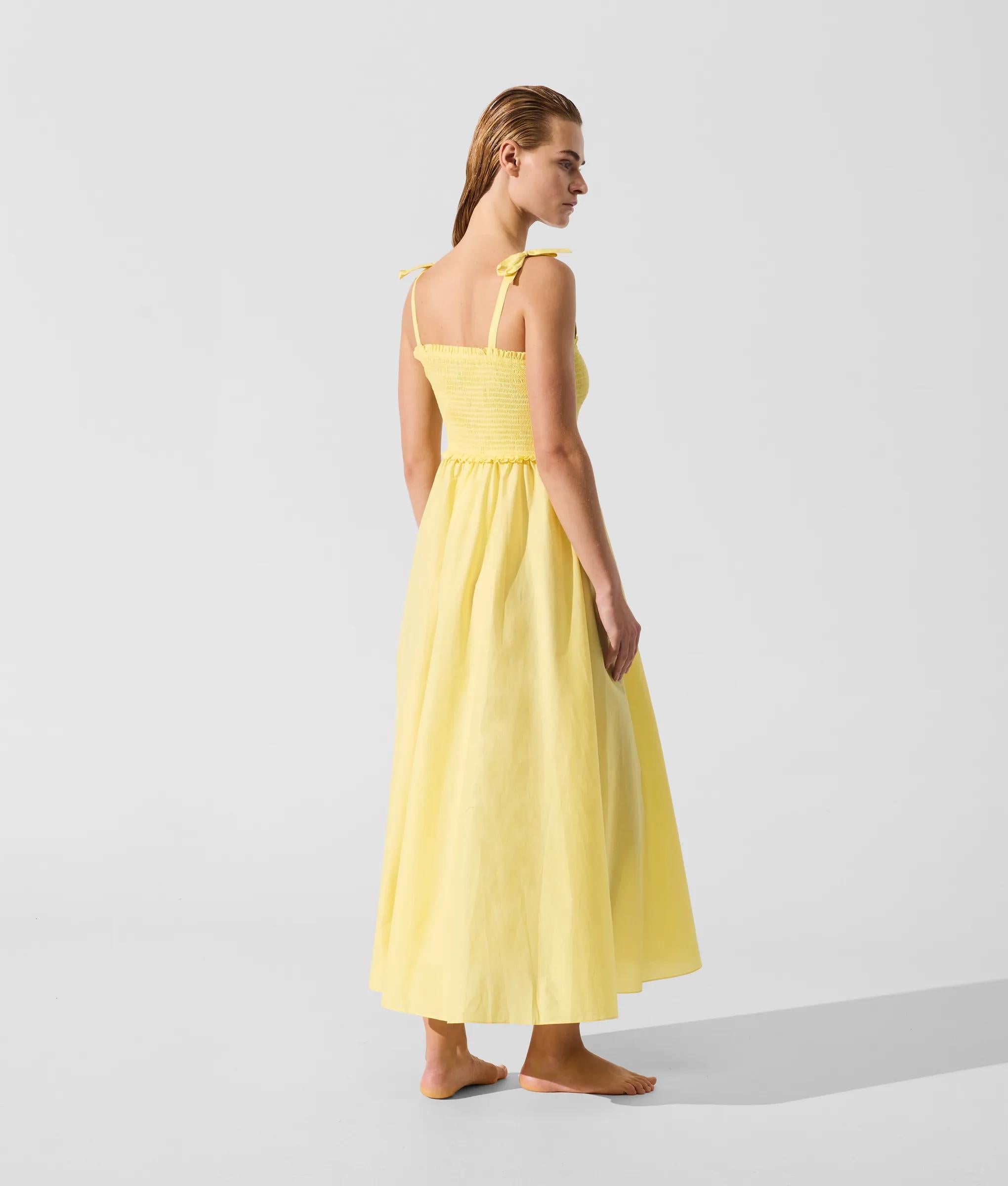 karl lagerfeld beach dress Karl Lagerfeld Smocked Bodice Maxi Dress