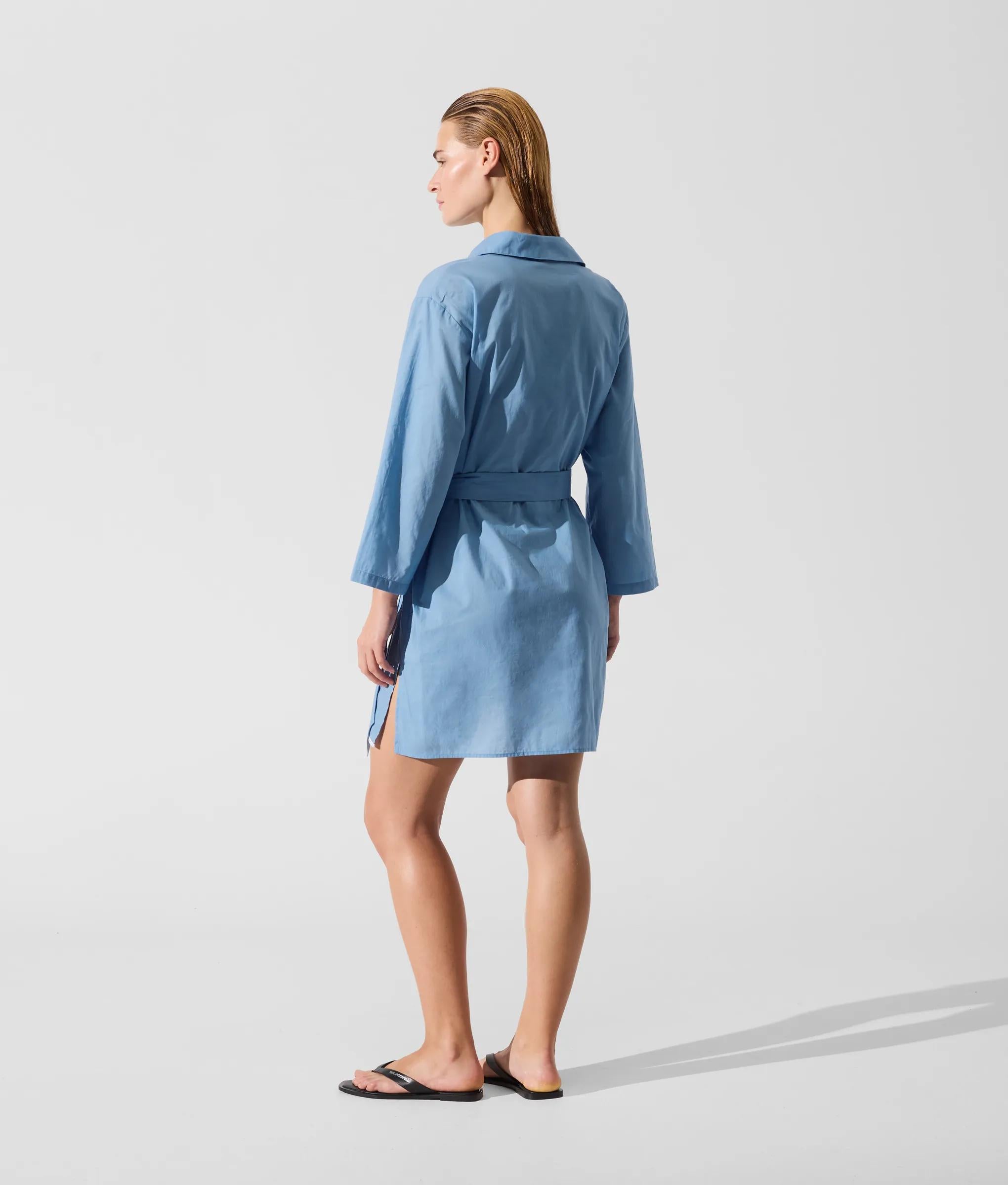 K/Signature Beach Shirt Dress | Silver Lake Blue Women | KARL LAGERFELD | Page 1 K/Signature Beach Shirt Dress | Silver Lake Blue Women | KARL LAGERFELD | Page 1