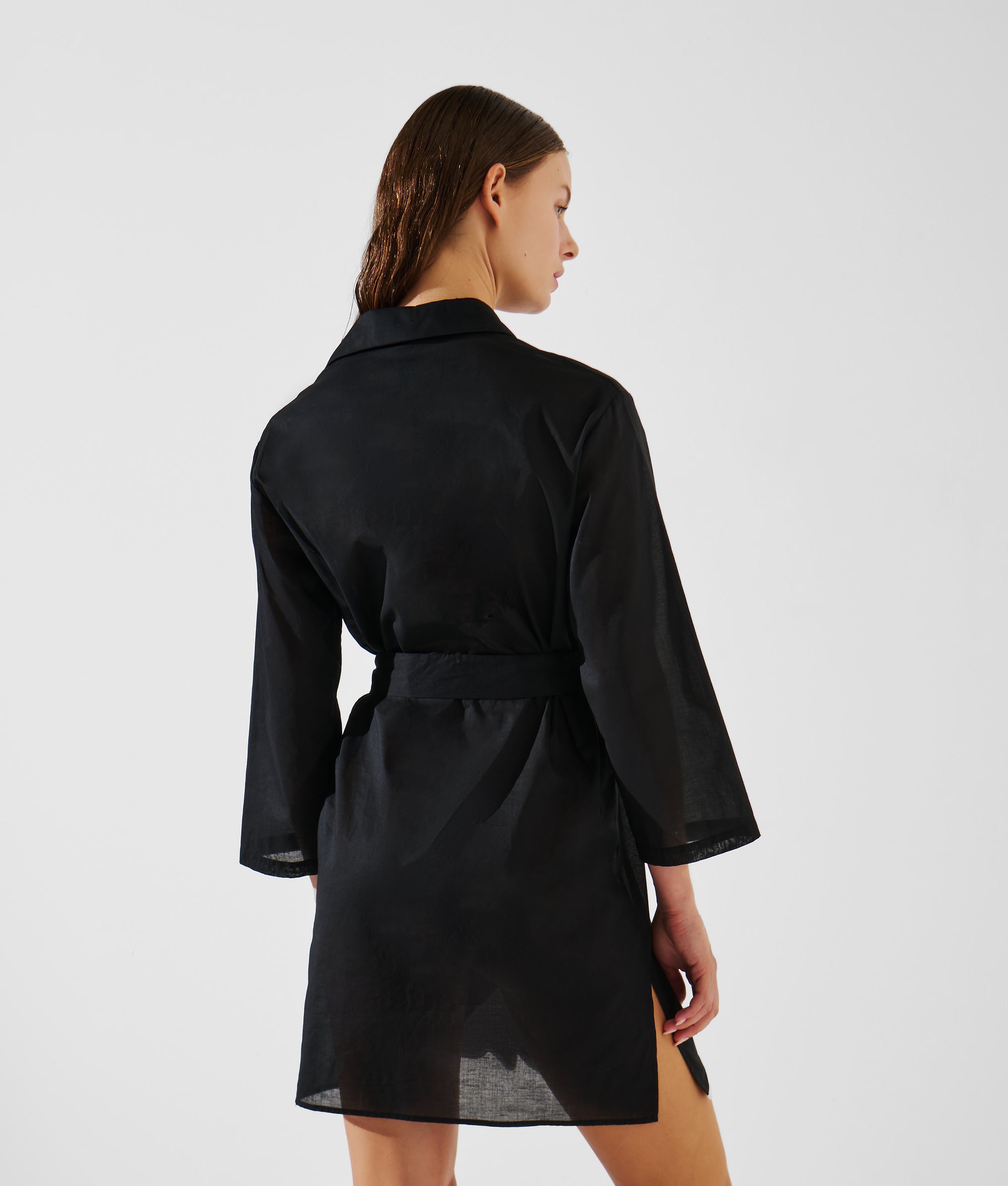 Karl Lagerfeld - K/signature Beach Shirt Dress, Woman, Black, Size: S Karl Lagerfeld - K/signature Beach Shirt Dress, Woman, Black, Size: S