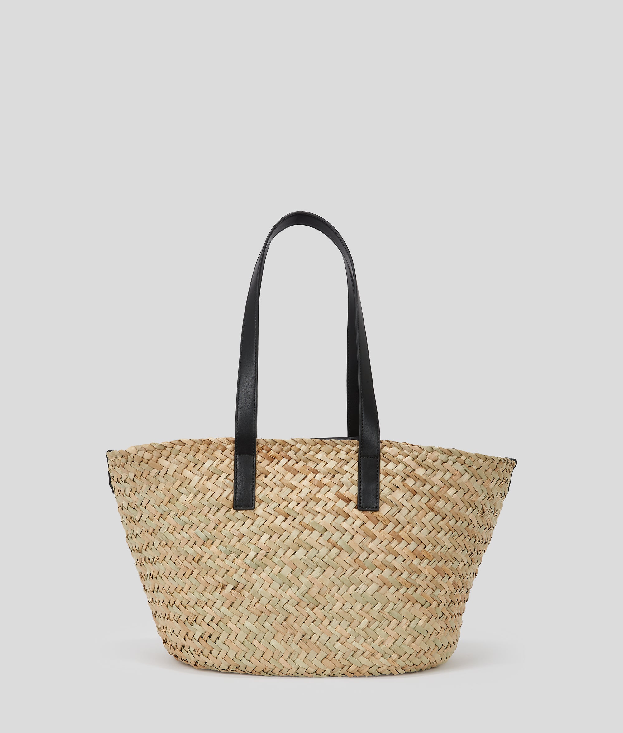 RAFFIA TOTE BAG | Natural/Black | Women | KARL LAGERFELD