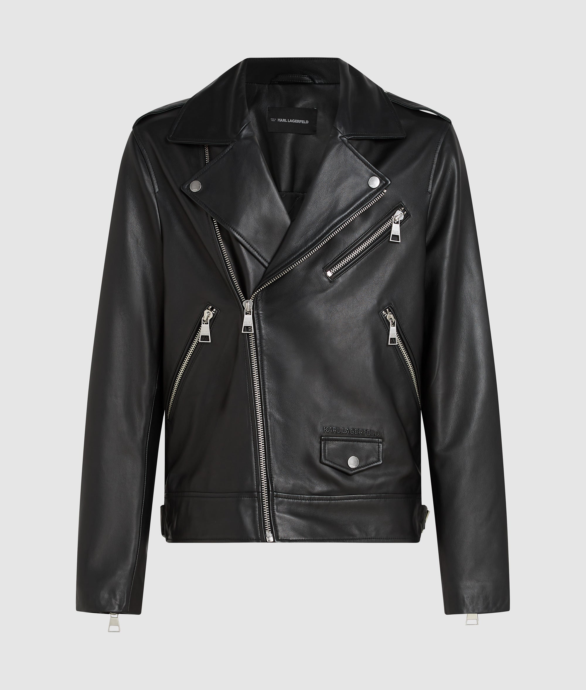 KARL ESSENTIAL LEATHER JACKET XS - Main Image