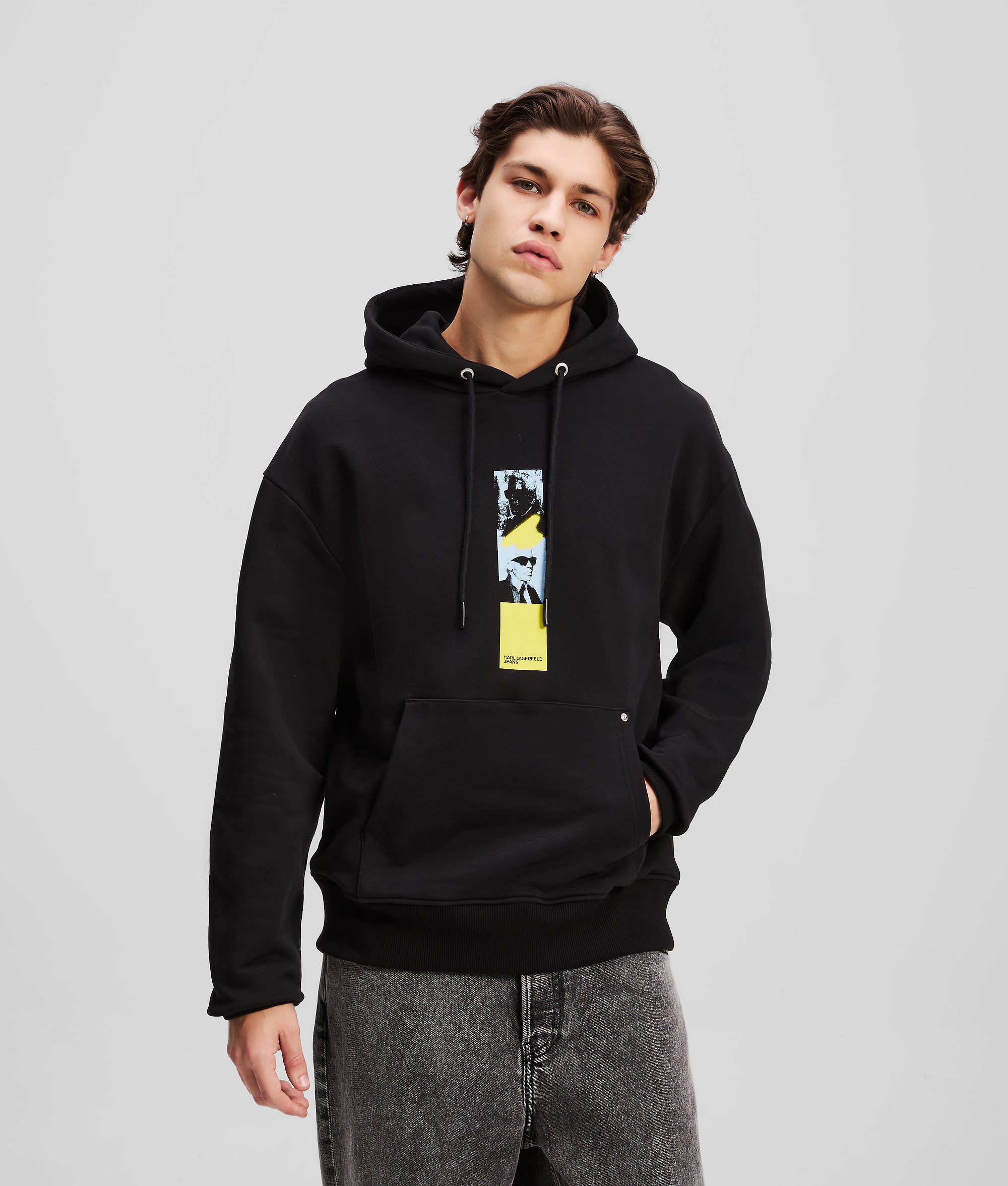 KARL PRINT HOODIE Black Men KARL LAGERFELD1