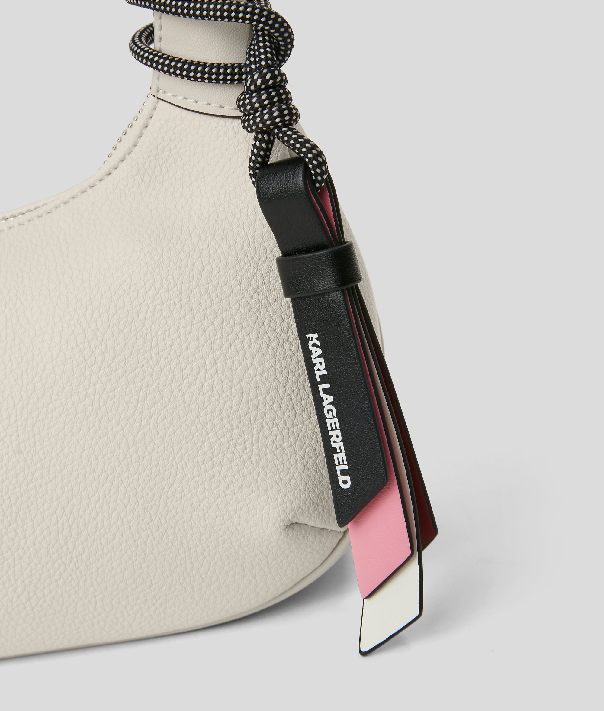 IKON GRAINY SHOULDER BAG Off White Women KARL LAGERFELD