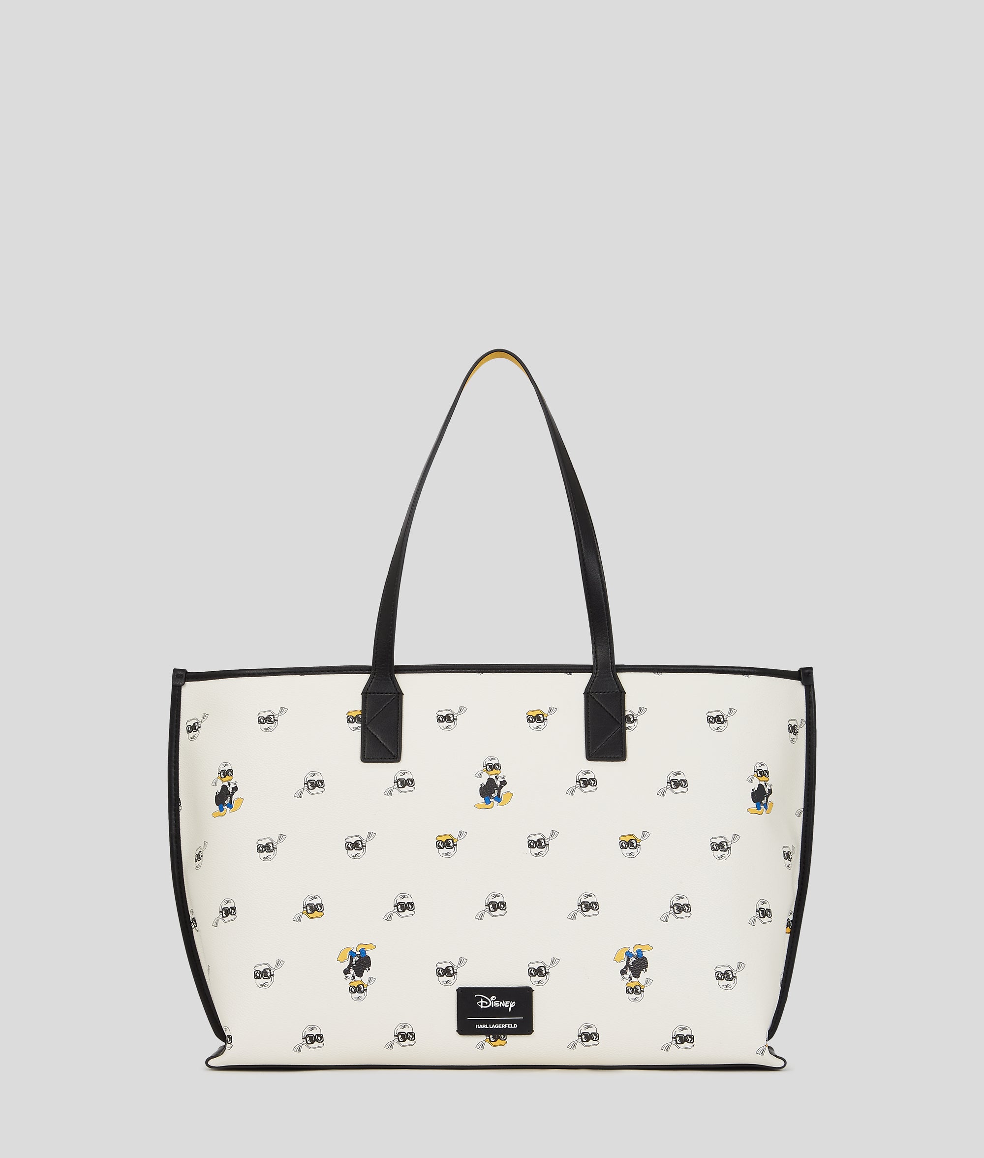 SAC CABAS À IMPRIMÉ DISNEY X KL Crème Cannoli-Noir Femme